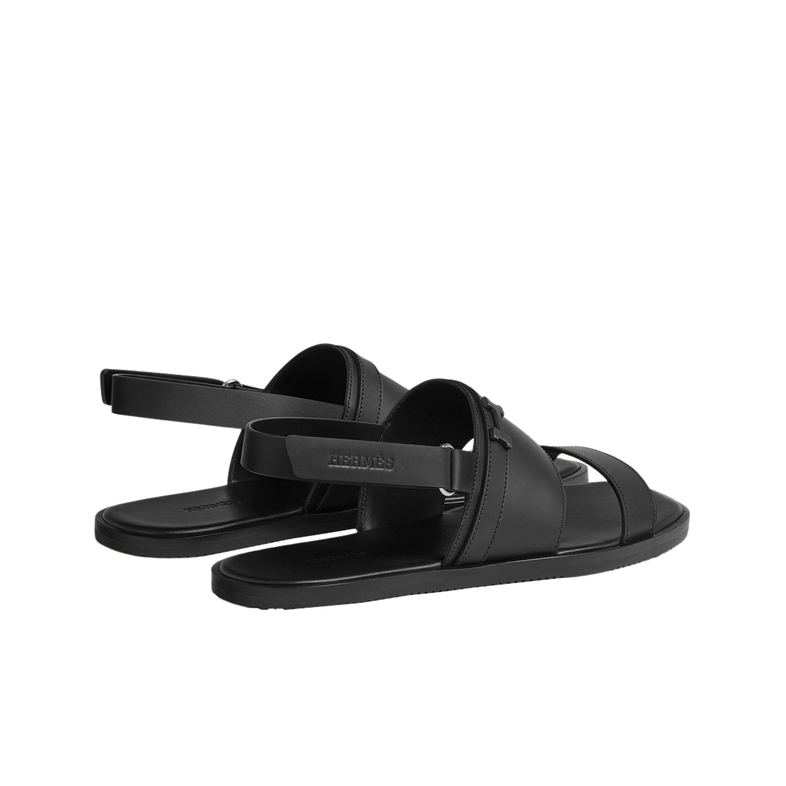 에르메스 헨리오 샌들 카프스킨 & 브러쉬드 블랙 PVD 하드웨어 누아(Hermes Henrio Sandal Calfskin & Brushed Black PVD Noir) - 3