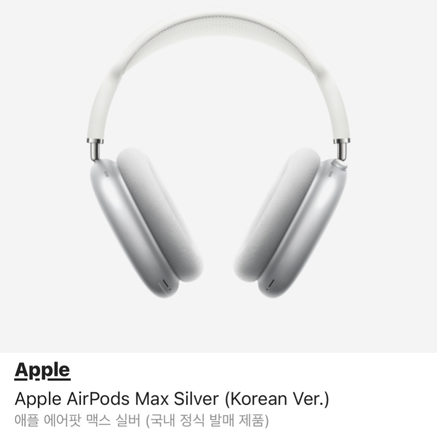 Apple AirPods Max Lightning Silver (Korean Ver.), Apple AirPods Max Lightning Space Gray (Korean Ver.) 착용 스타일 - 5