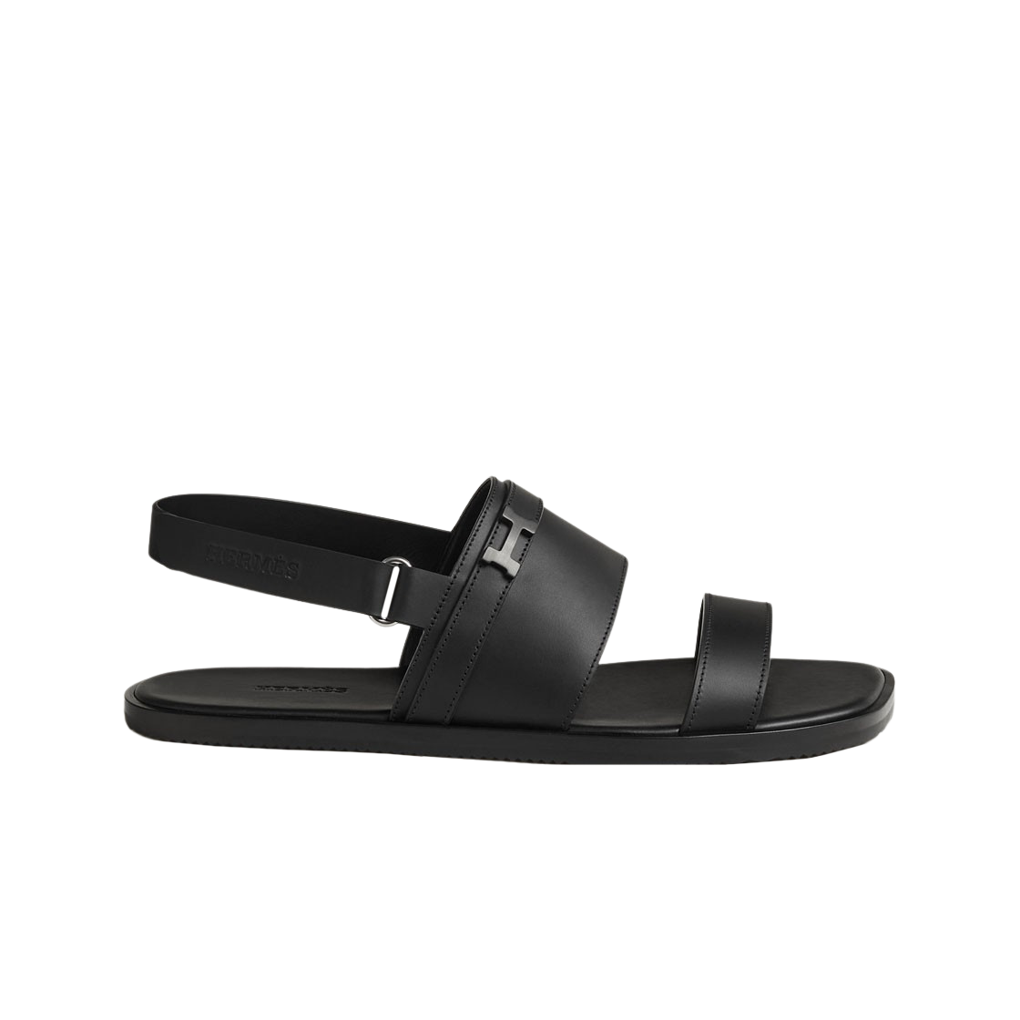 H232976ZH02 Hermes Henrio Sandal Calfskin & Brushed Black PVD Noir