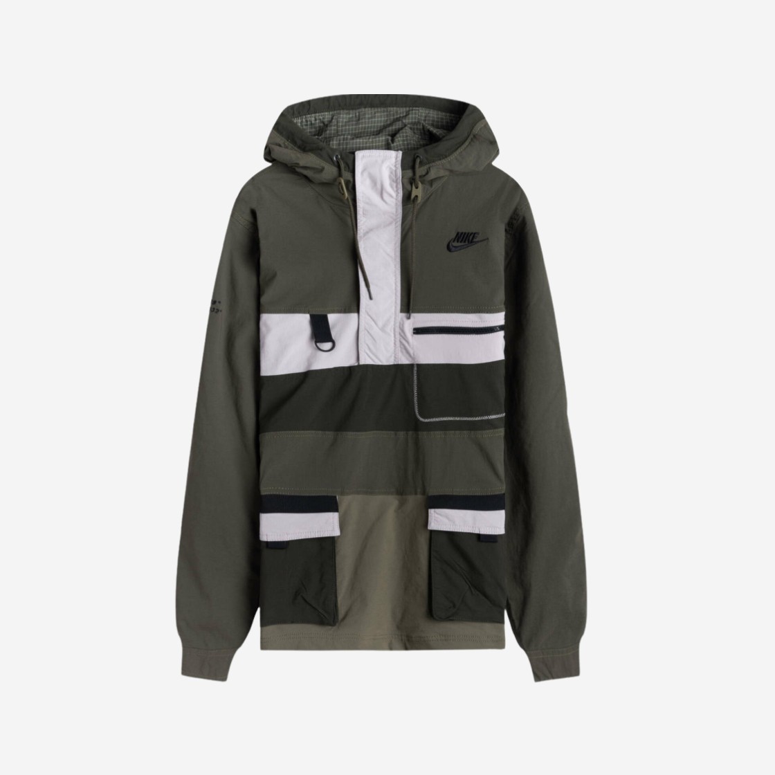 Nike NSW Hype Hike Woven Jacket Grey Black 상세 이미지 1