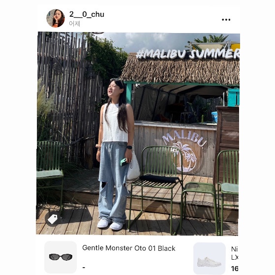 Gentle Monster Oto 01 Black 착용 스타일