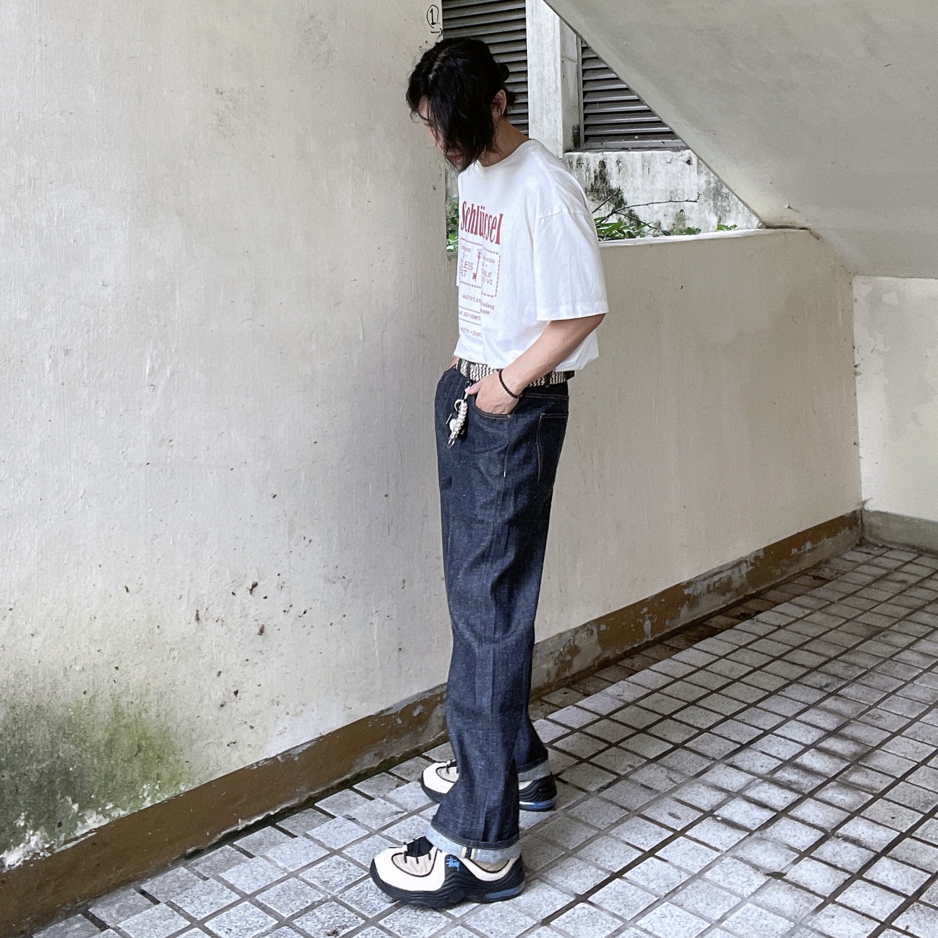 Nike x Stussy Air Penny II Rattan and Limestone 착용 스타일 - 3