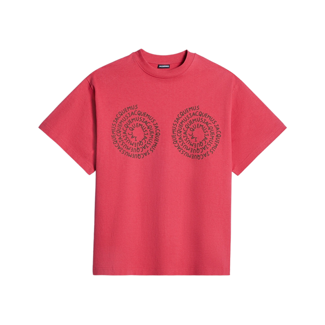 Jacquemus Le T-Shirt Bordado Spiral Logo Print T-Shirt Print Spirale Red 상세 이미지 1