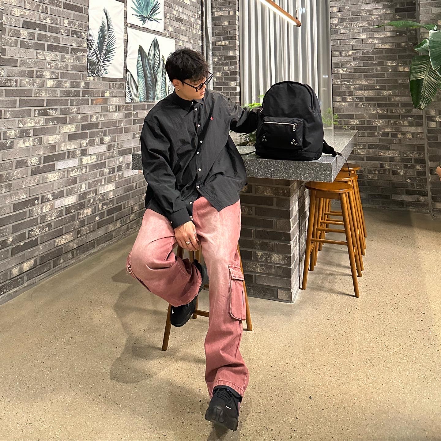 Nike x Ambush Air Adjust Force SP Black and Psychic Purple 착용 스타일 - 2