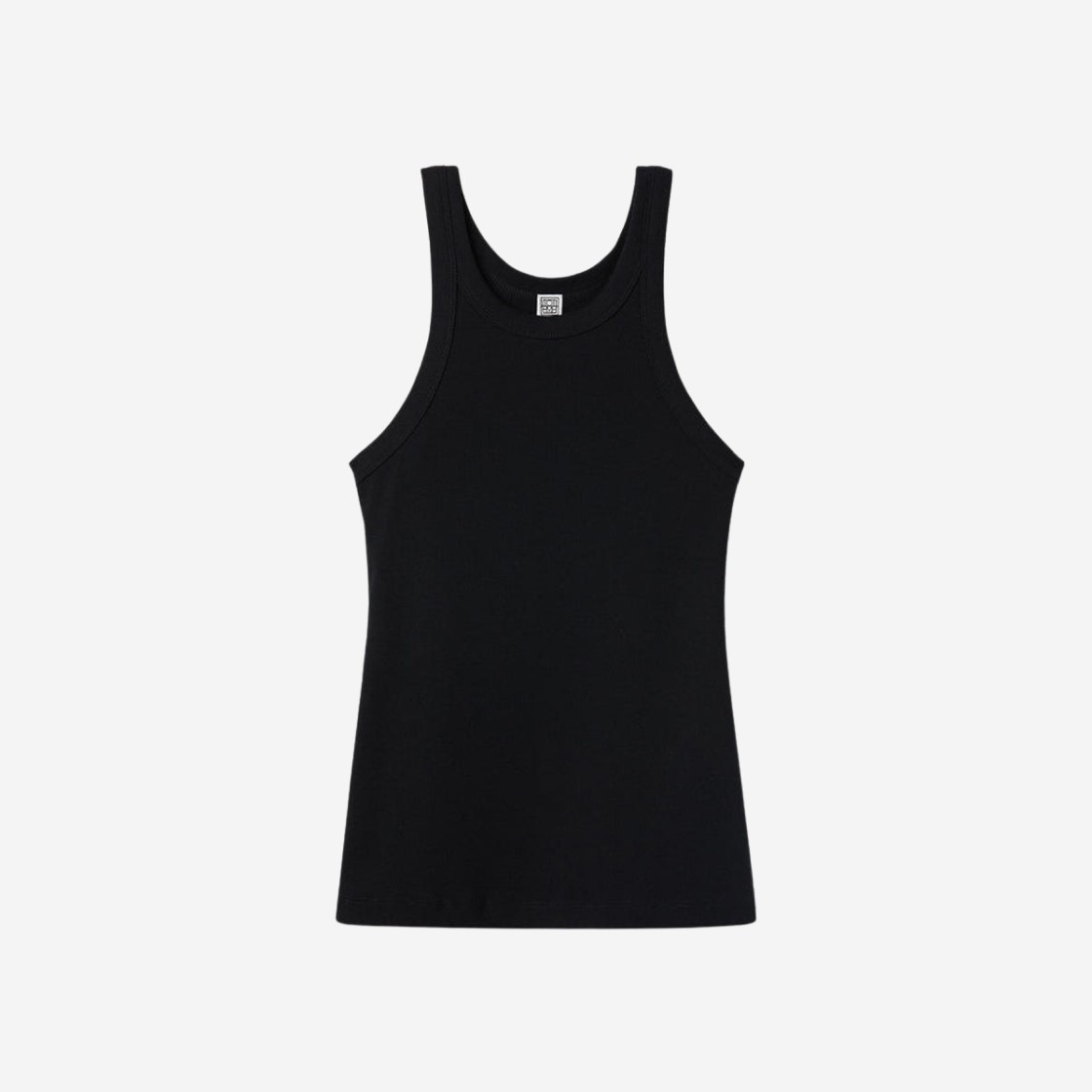 (W) Toteme Curved Rib Tank Black 상세 이미지 1