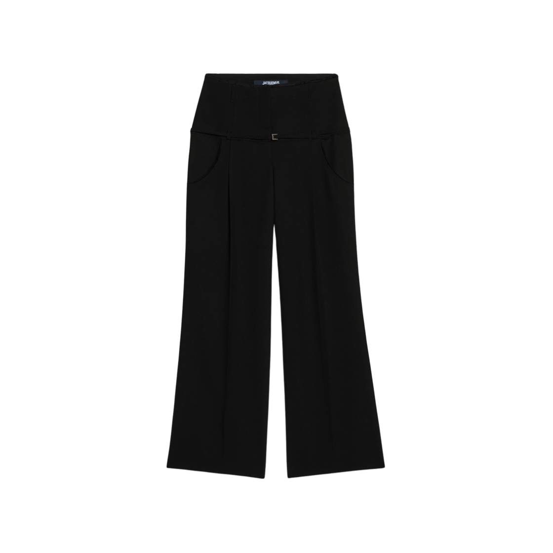 (W) Jacquemus Le Pantalon Criollo Belted Wide-Leg Pants Black 상세 이미지 1