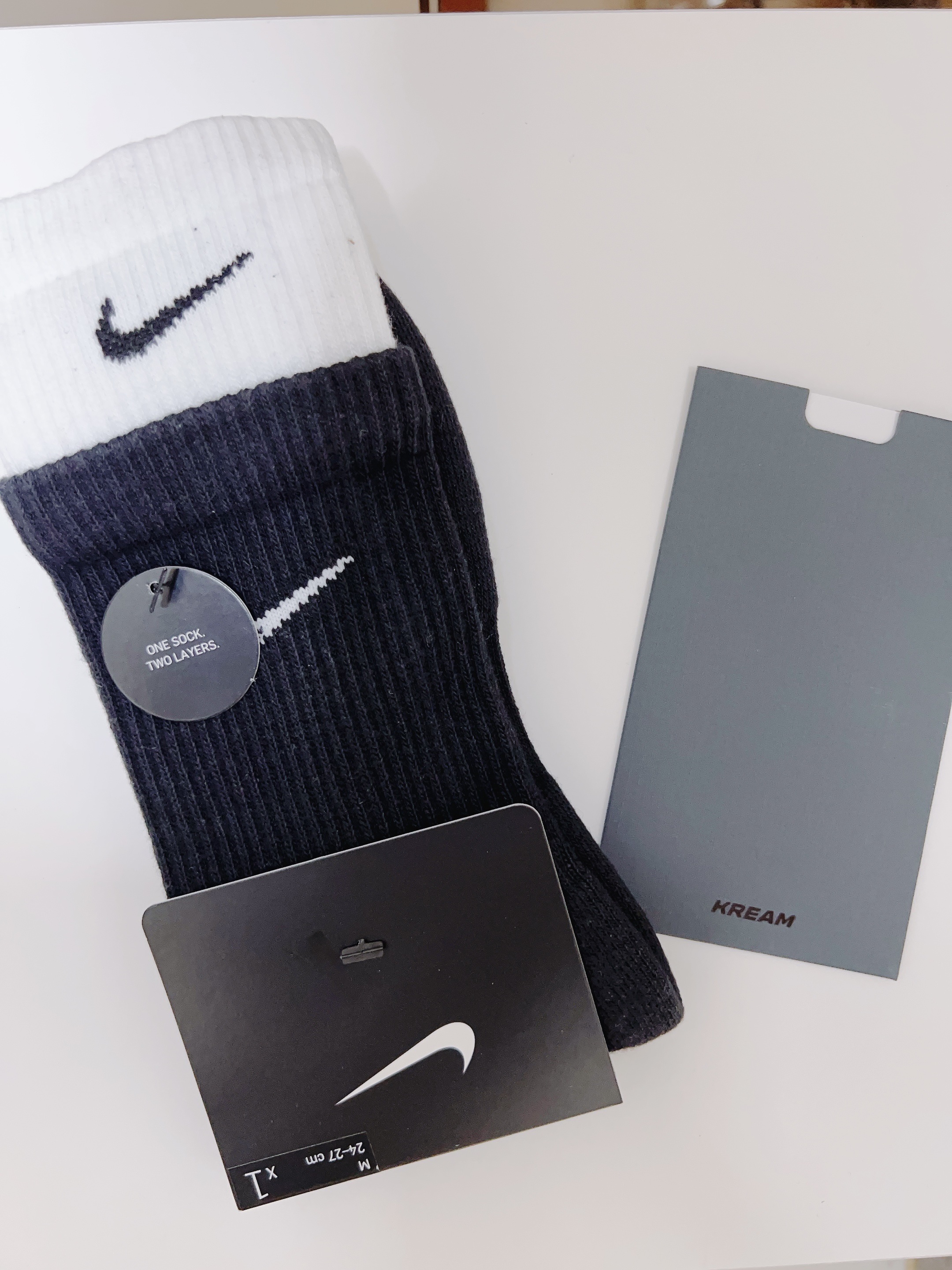 Nike Everyday Plus Cushioned Training Crew Socks Black White (Korean Ver.), Nike Air Max 97 OG Silver Bullet 2022 착용 스타일 - 2