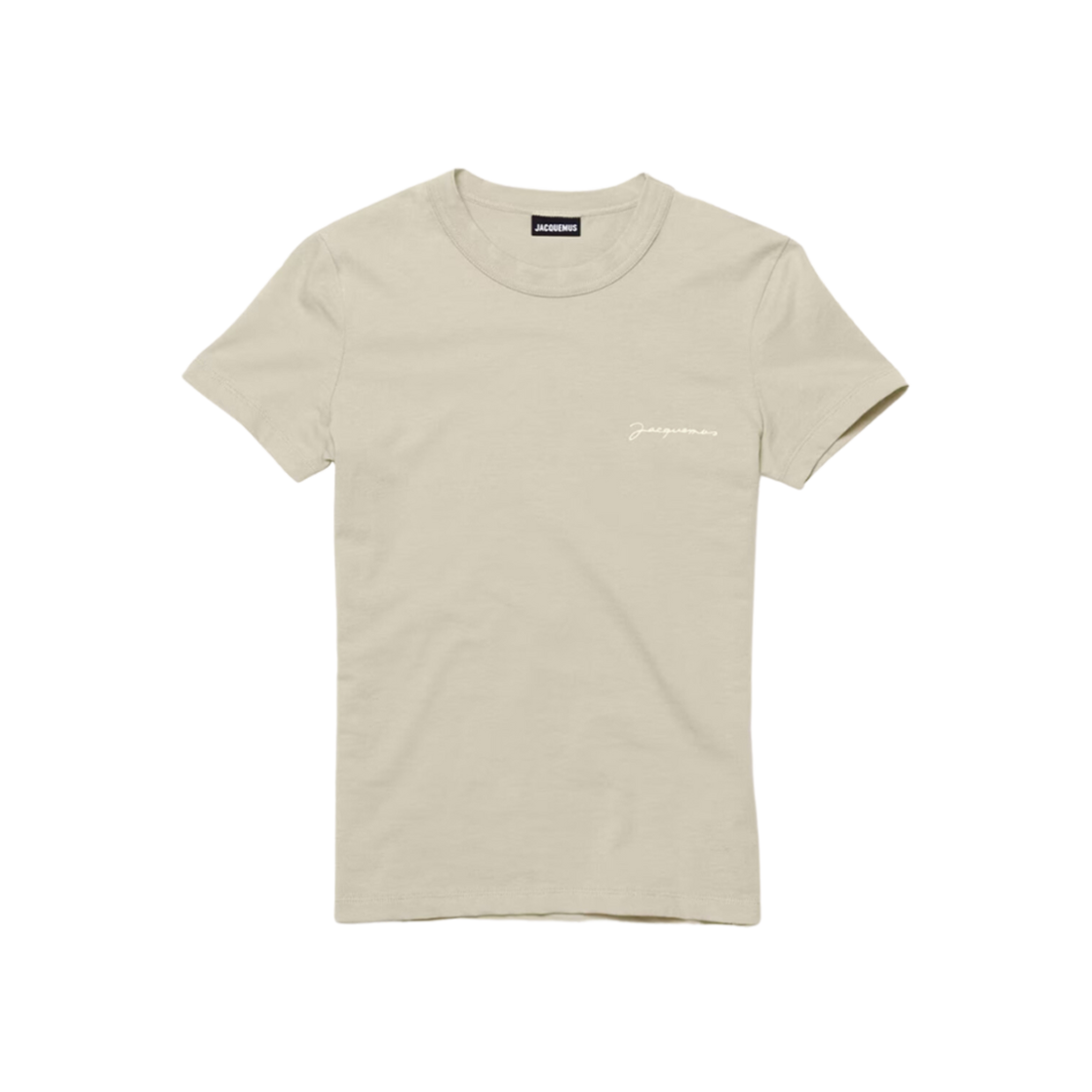 (W) Jacquemus Le T-Shirt Brodé Embroidered Logo T-Shirt Light Khaki 상세 이미지 1