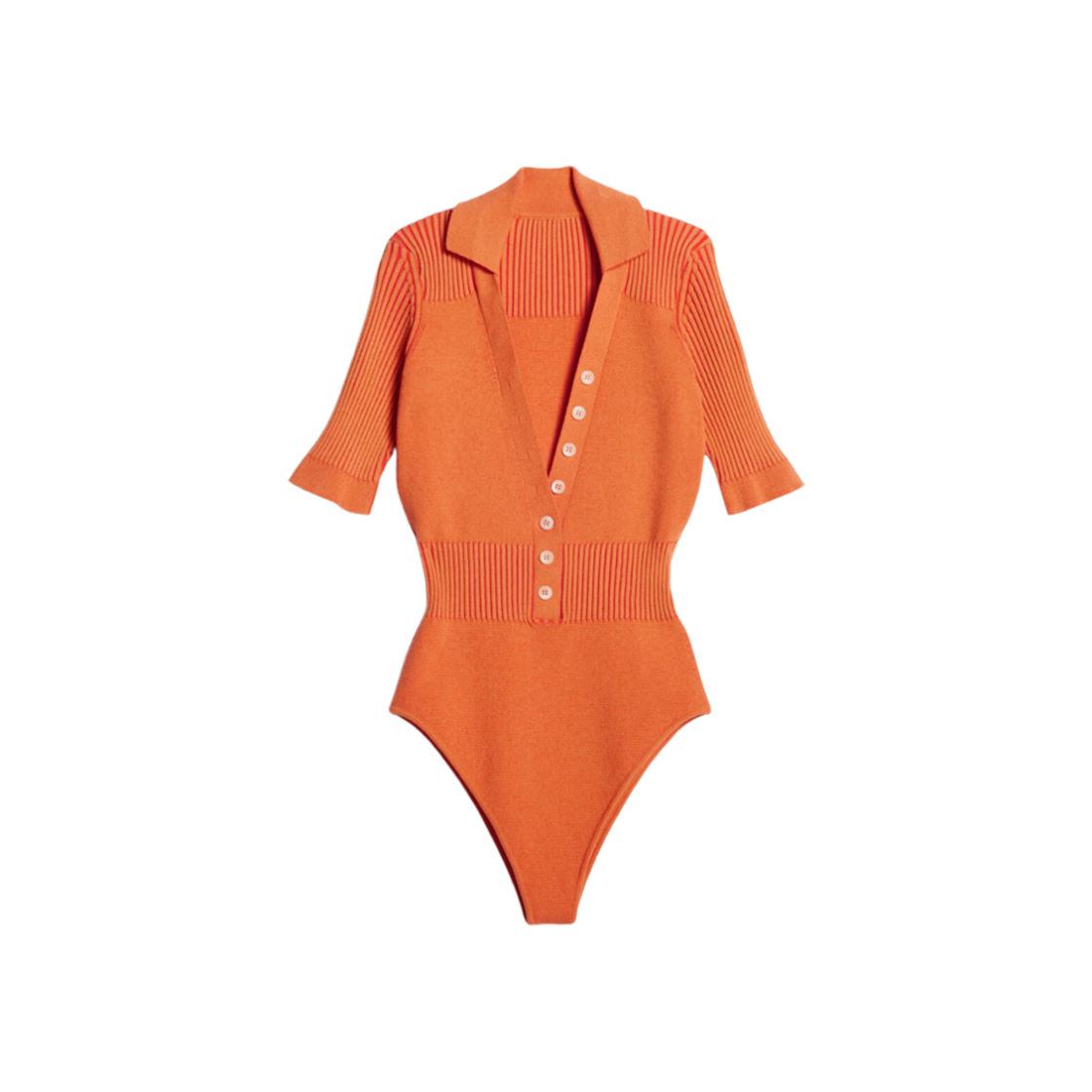 (W) Jacquemus Le Body Yauco Polo Bodysuit Orange 상세 이미지 1