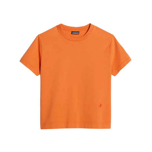 (W) 자크뮈스 르 티셔츠 아바 자수 로고 티셔츠 오렌지