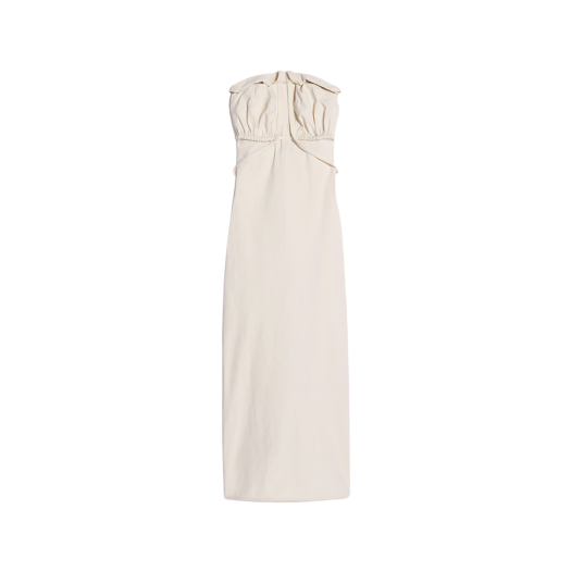 (W) 자크뮈스 라 로브 비키니 디컨스트럭티드 스트랩리스 드레스 아이보리