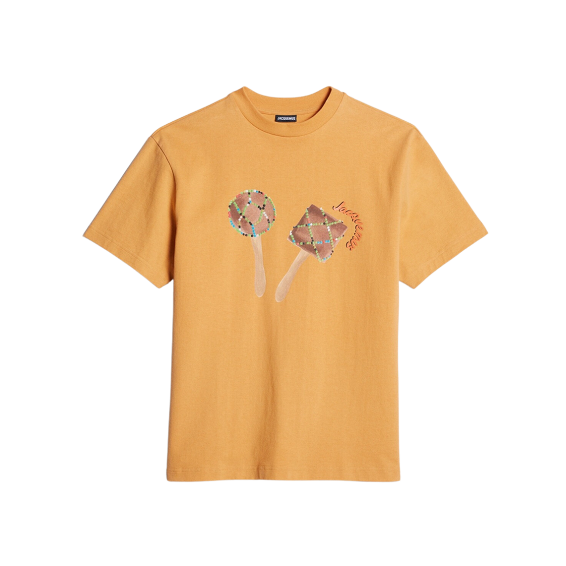 Jacquemus Le T-Shirt Maraca Maraca Logo T-Shirt Print Maracas Yellow 상세 이미지 1