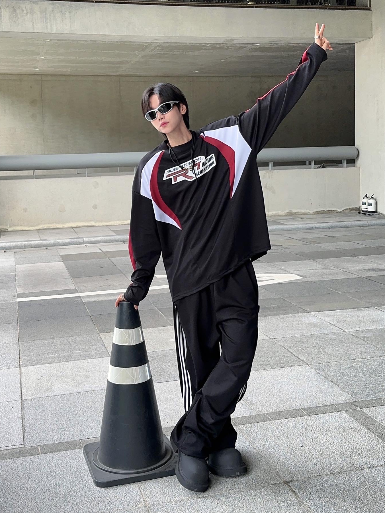 Balenciaga Steroid Derby Black 착용 스타일 - 1