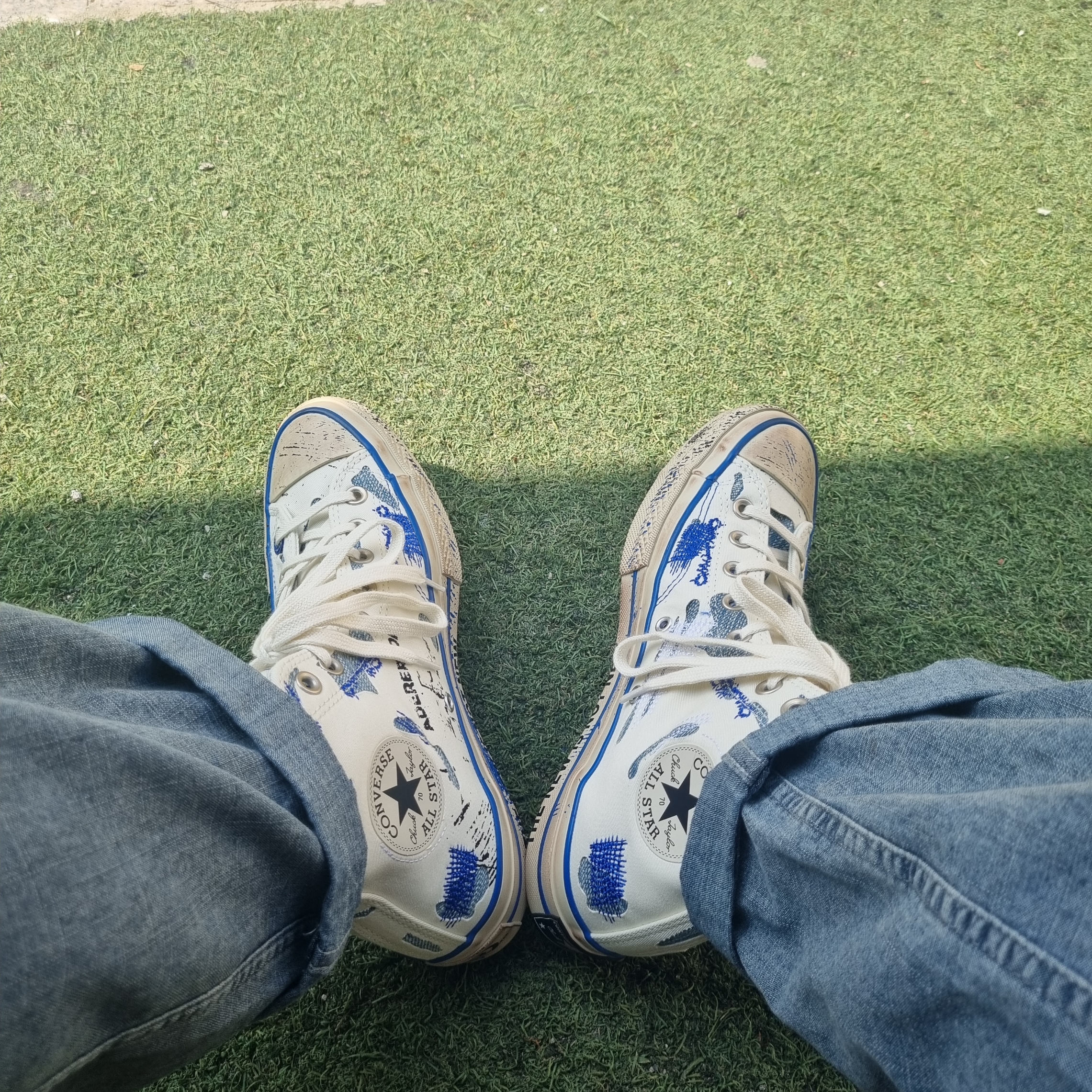 Converse x Ader Error Chuck 70 High White 착용 스타일