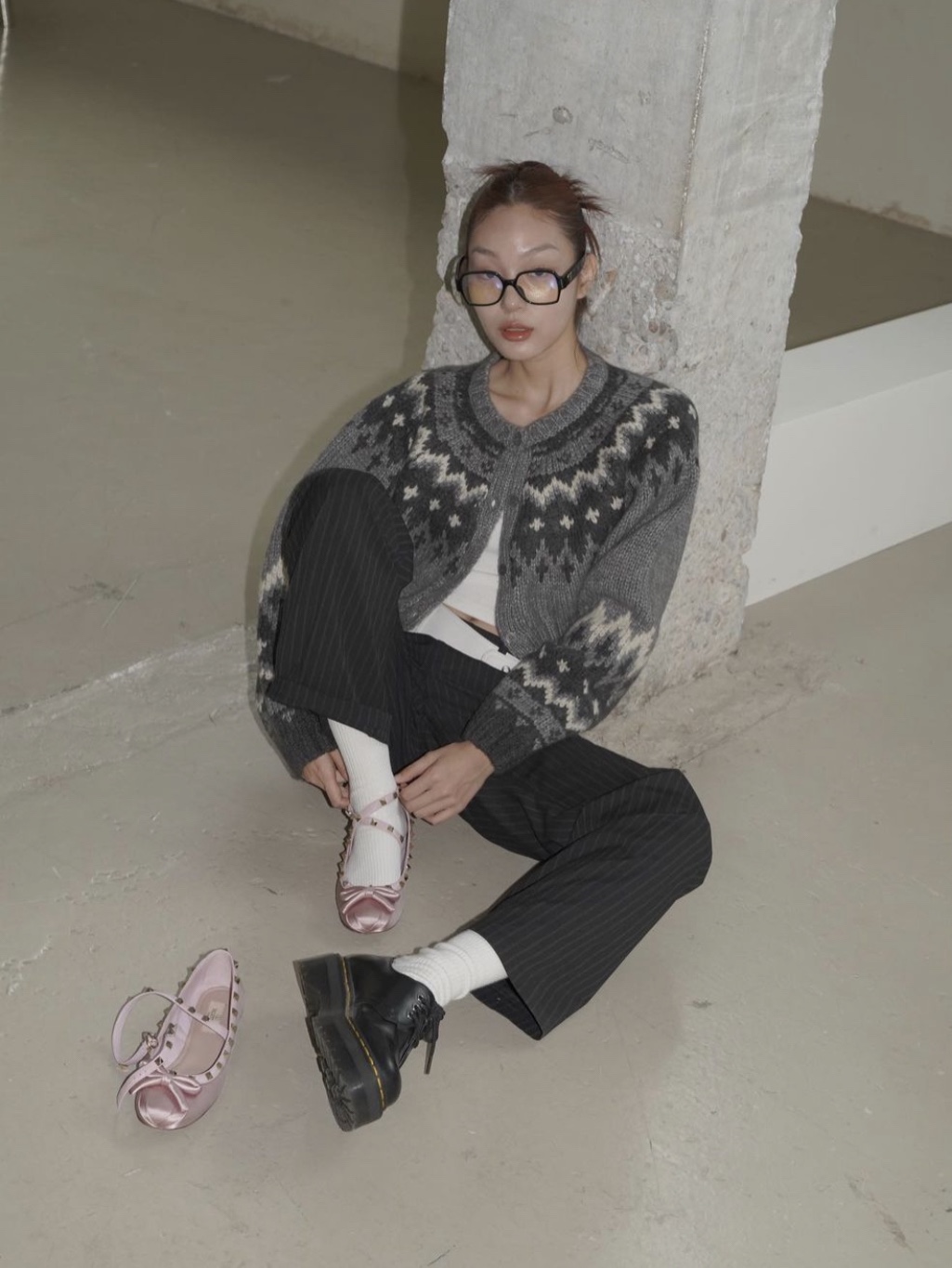 Dr. Martens 1461 Quad Black 착용 스타일