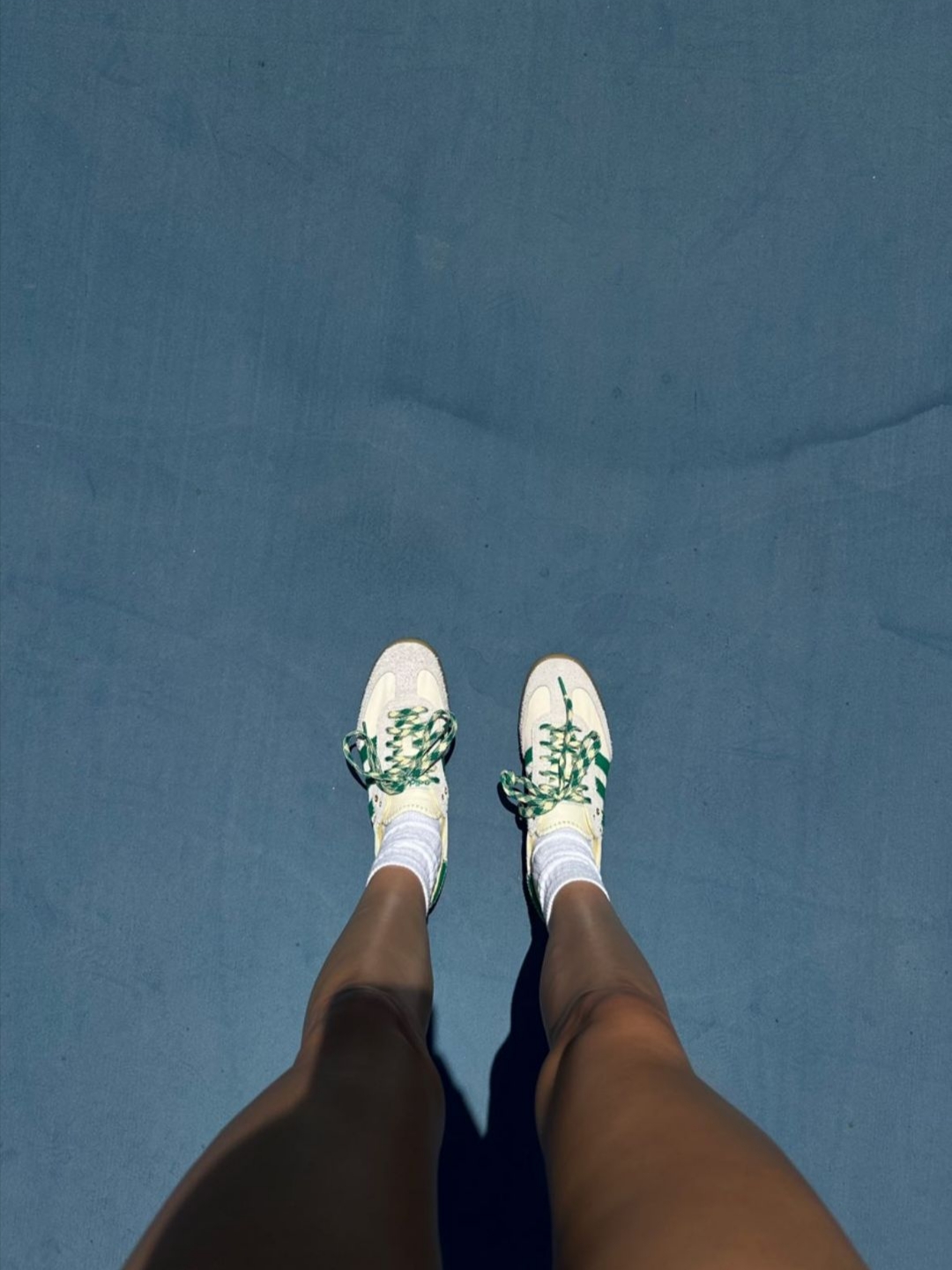 Adidas x Wales Bonner Samba Cream Green 착용 스타일 - 1