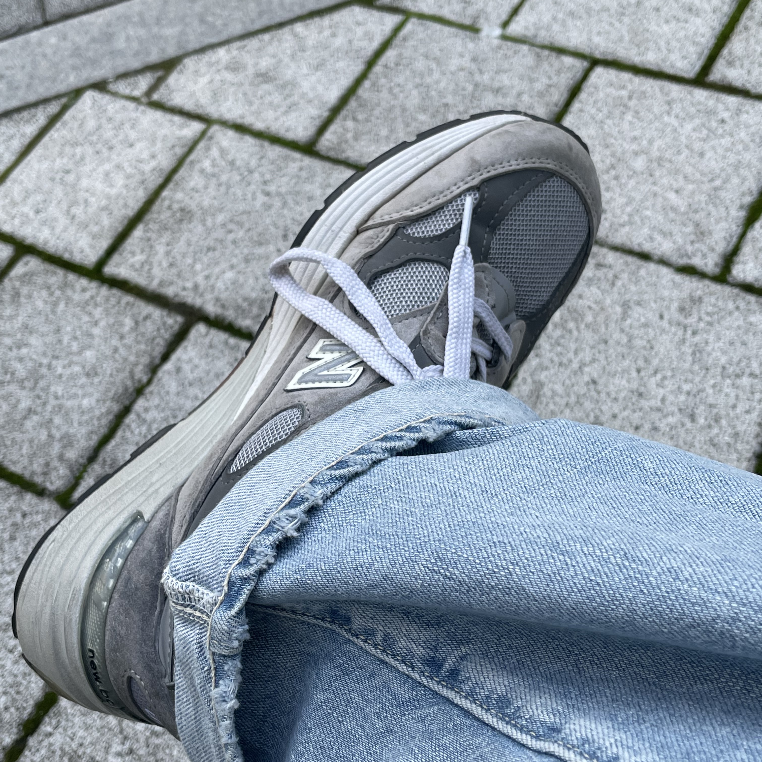 New Balance 992 Made in USA Grey - D Standard 착용 스타일 - 1