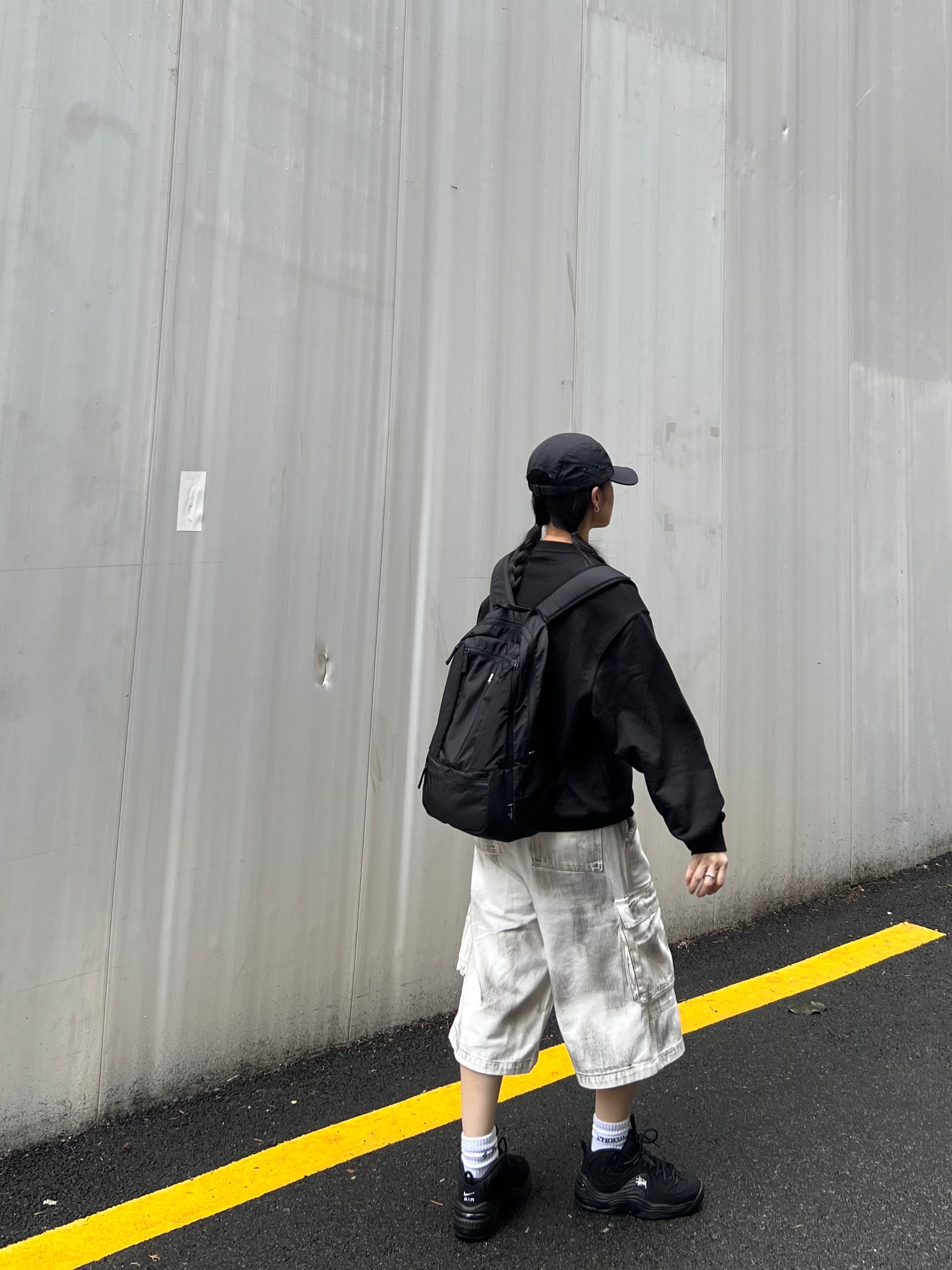 Nike x Stussy Air Penny II Black, Supreme Sport Webbing Camp Cap Black - 23SS 착용 스타일 - 3