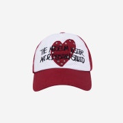 The Museum Visitor Heart Patch Stud Ballcap Red