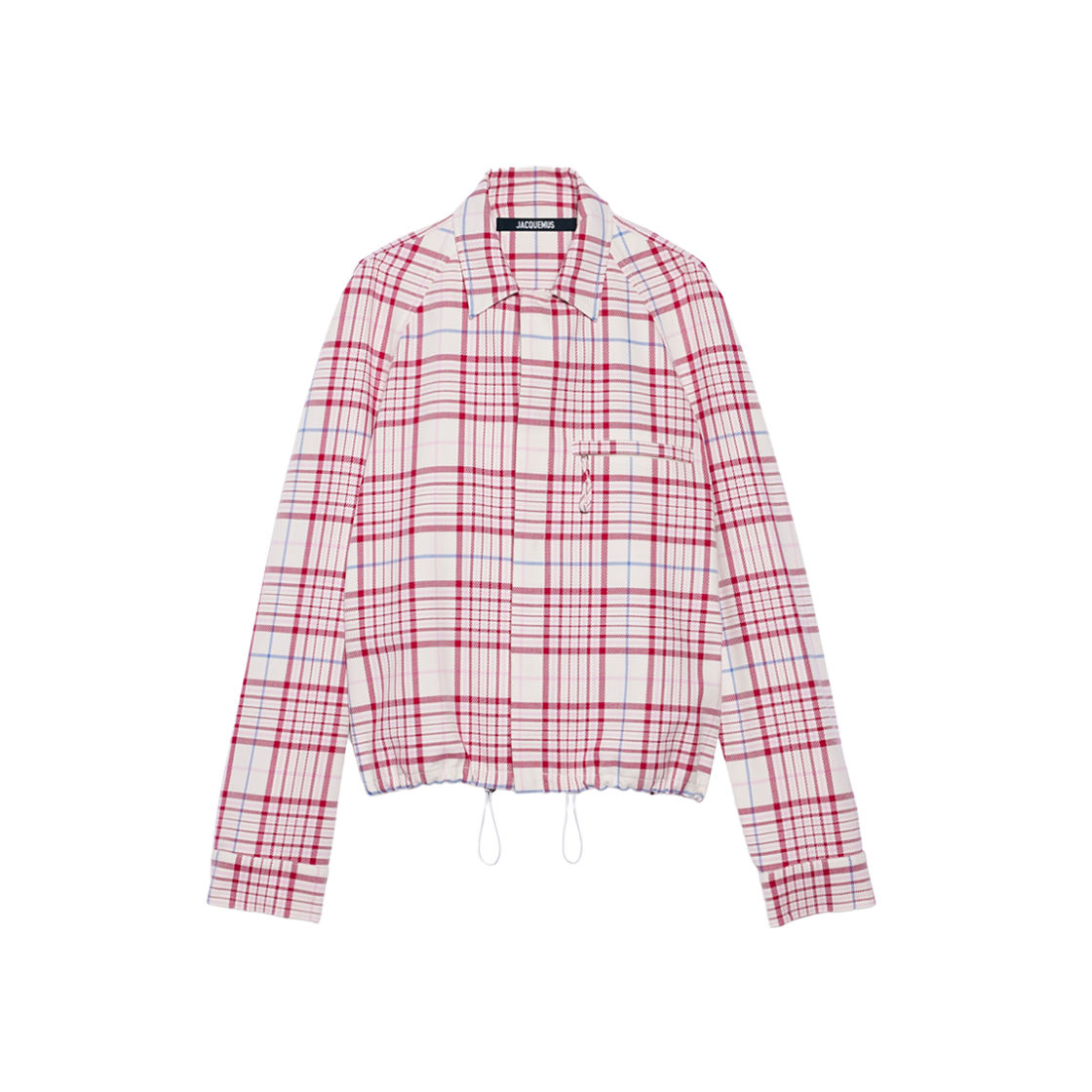 Jacquemus La Chemise Criollo Jacquard Bomber Shirt Jacquard Check Pink 상세 이미지 1