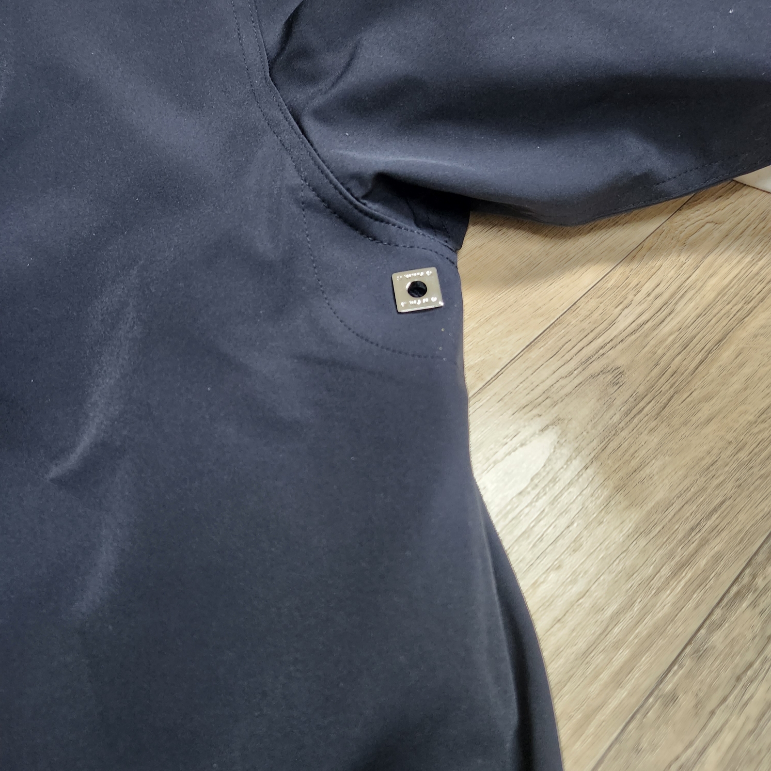 Wooyoungmi Nylon String Long Sleeve Back Logo T-Shirt Navy - 23SS 착용 스타일 - 4