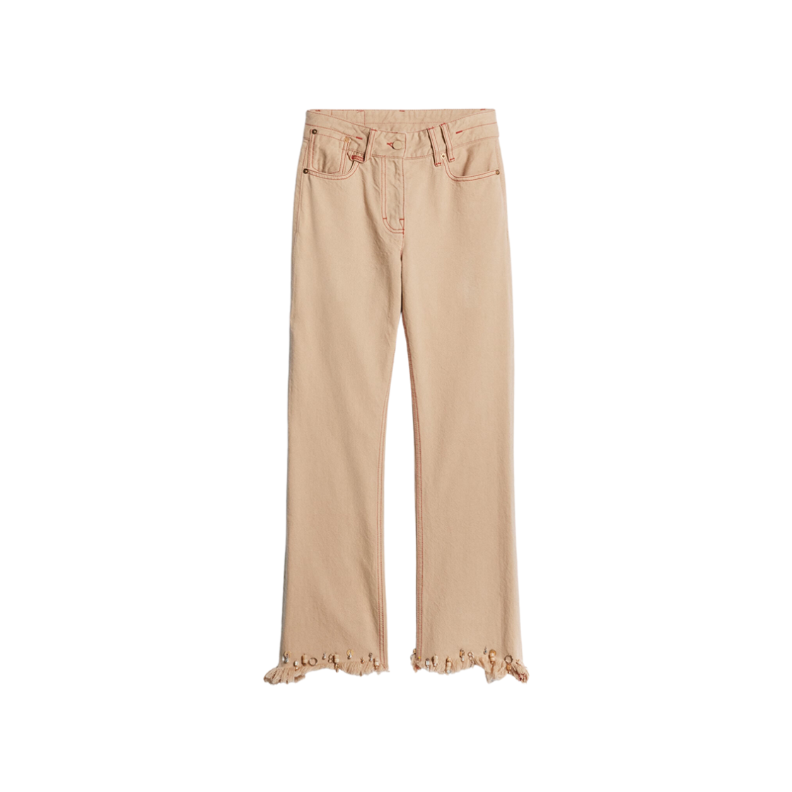 (W) Jacquemus Le De Nimes Court Artichaut Fringe Jeans Beige Terracotta 상세 이미지 1