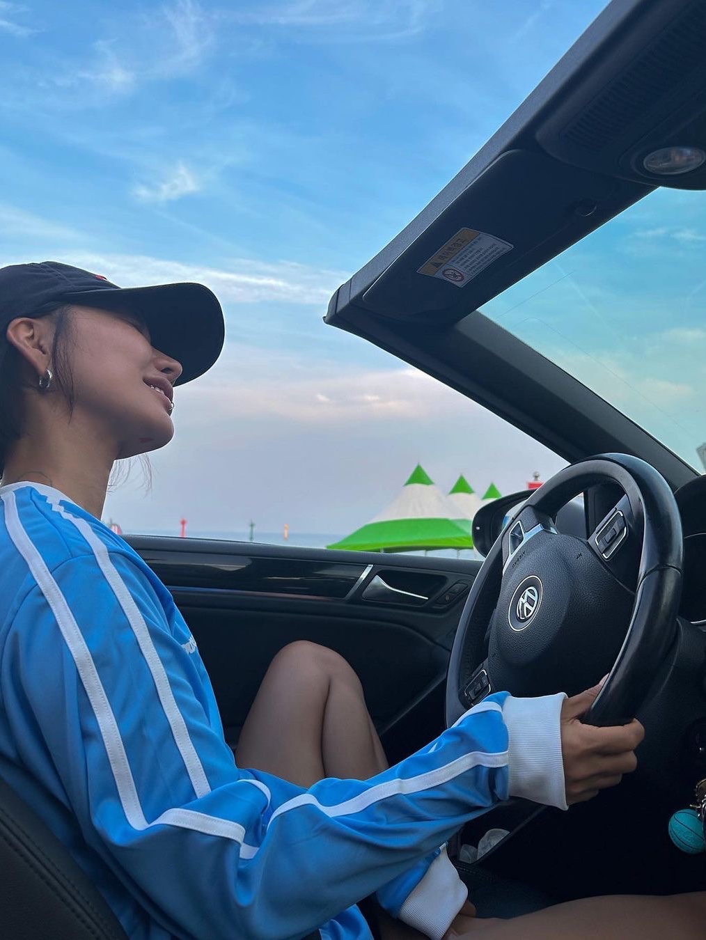 Porta Women Line Long Sleeve Jersey Sky Blue 착용 스타일 - 1