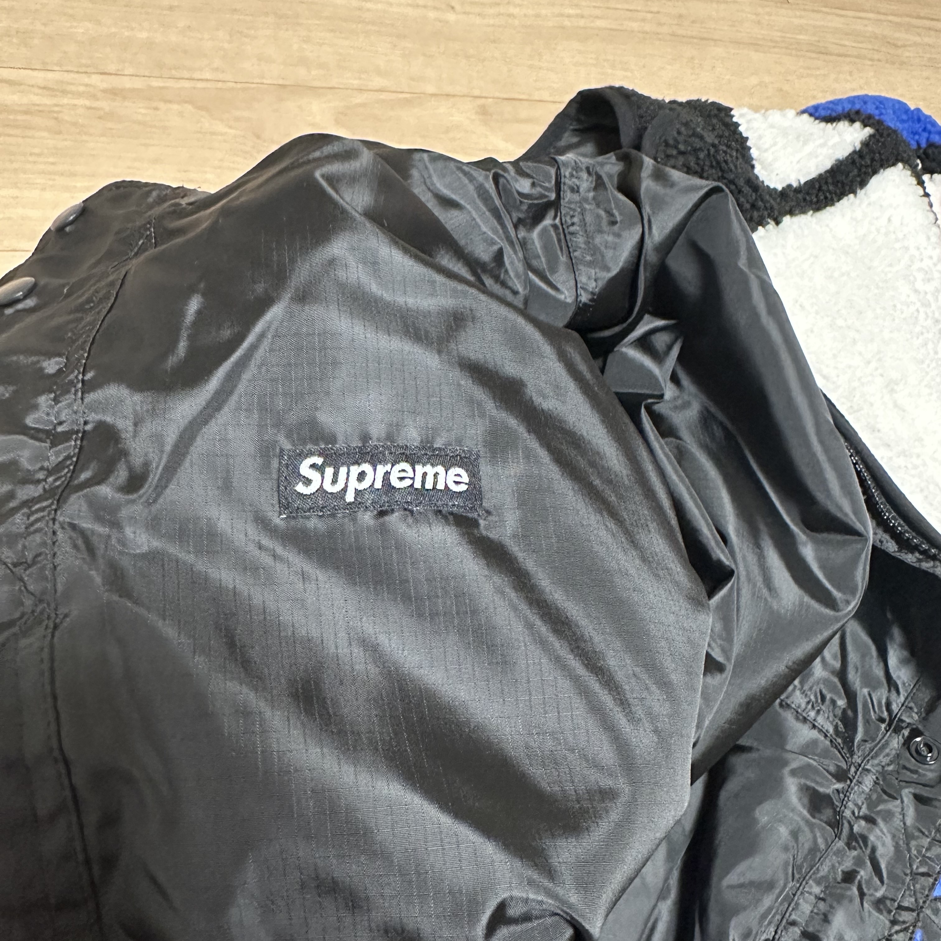 Supreme Reversible Colorblocked Fleece Jacket Red - 20FW 착용 스타일 - 3