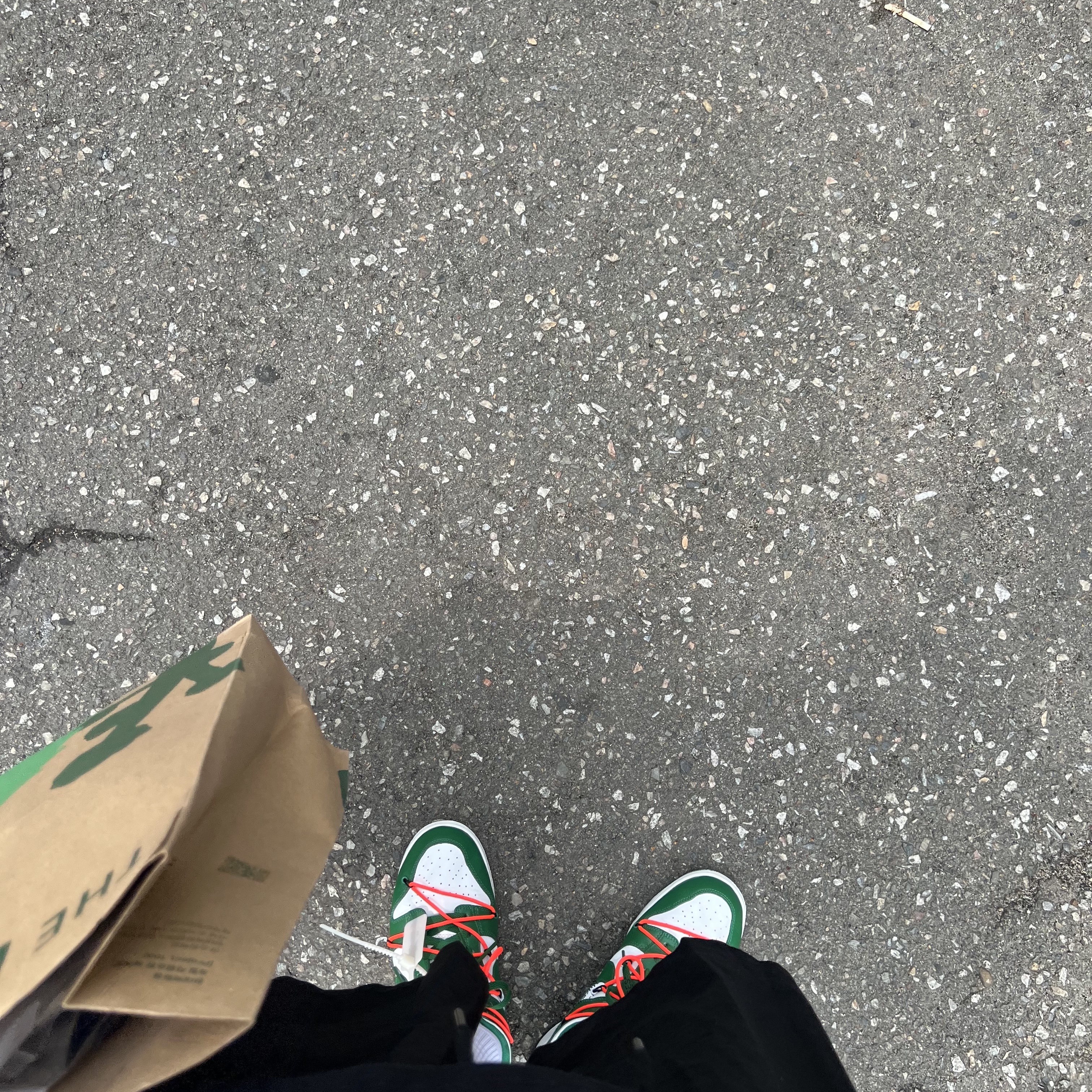 Nike x Off-White Dunk Low Pine Green 착용 스타일