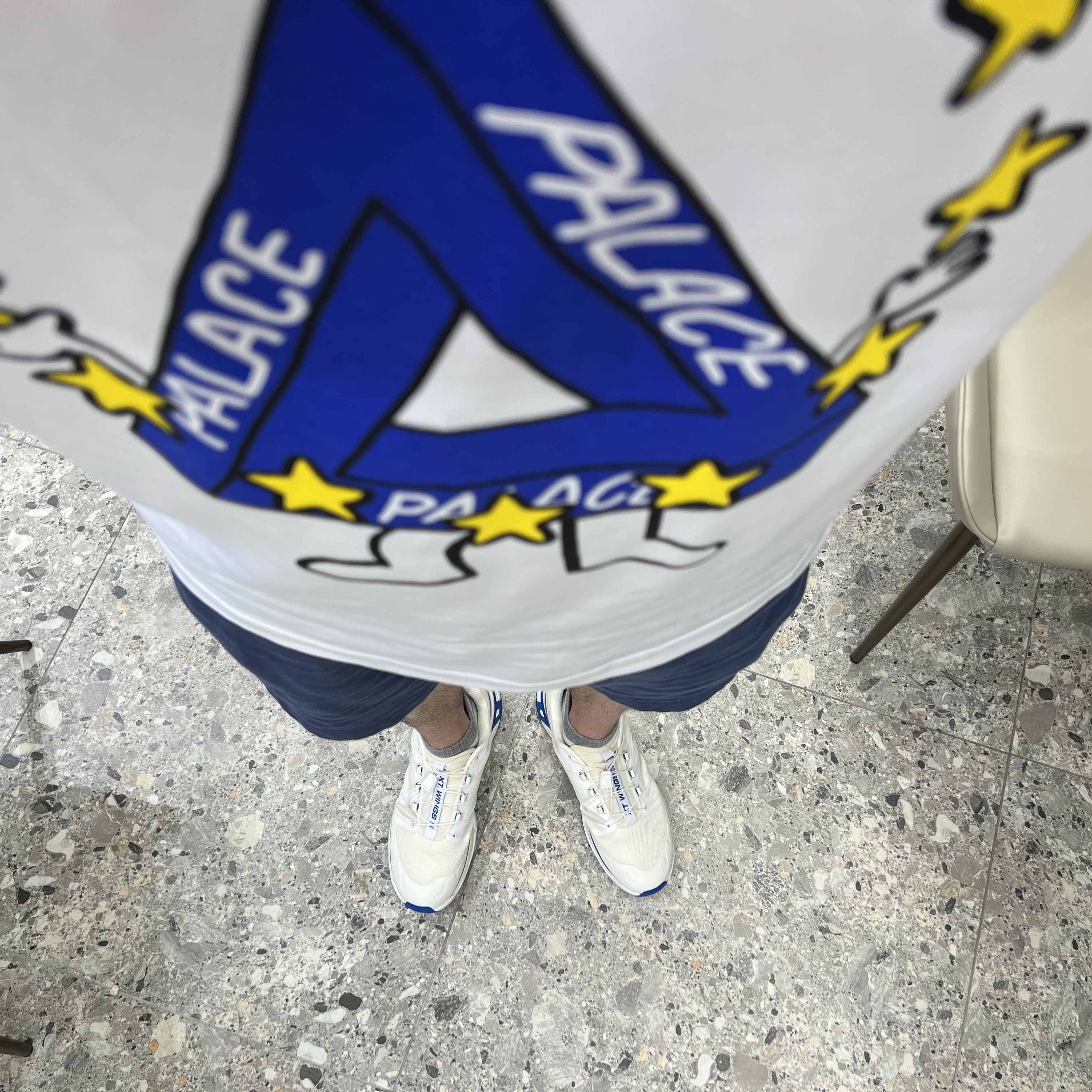 Salomon x JJJJound XT-Wings 2 White Lapis Blue, Palace Missing EU T-Shirt White - 23SS 착용 스타일