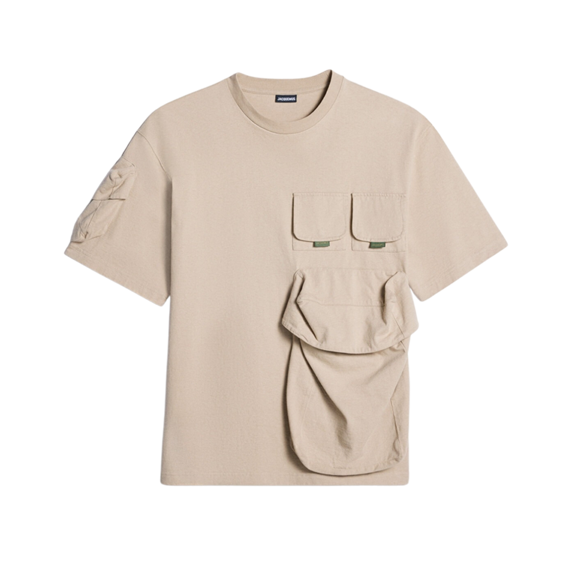 Jacquemus Le T-Shirt Bolso Utility T-Shirt Khaki 상세 이미지 1