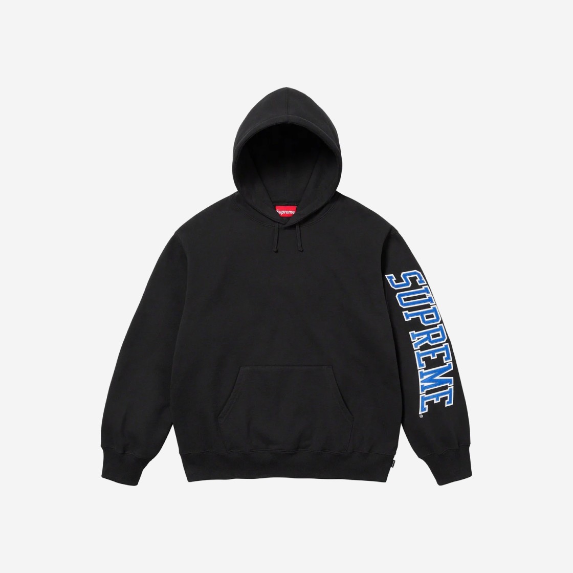 Supreme Sleeve Arc Hooded Sweatshirt Black - 23FW 상세 이미지 1