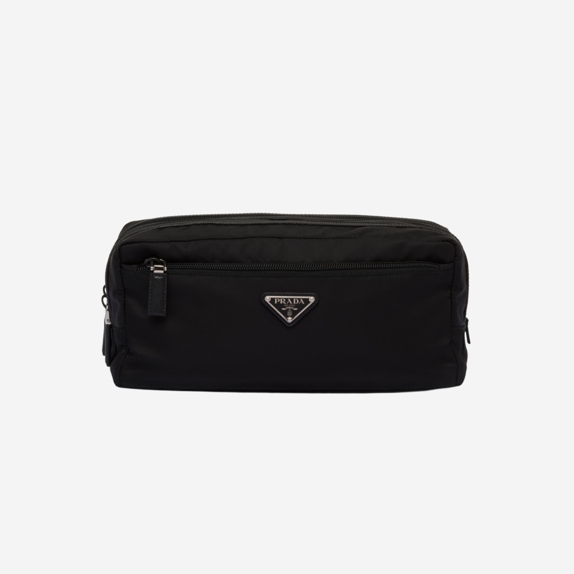 Prada Re-Nylon and Saffiano Leather Travel Pouch Black 상세 이미지 1