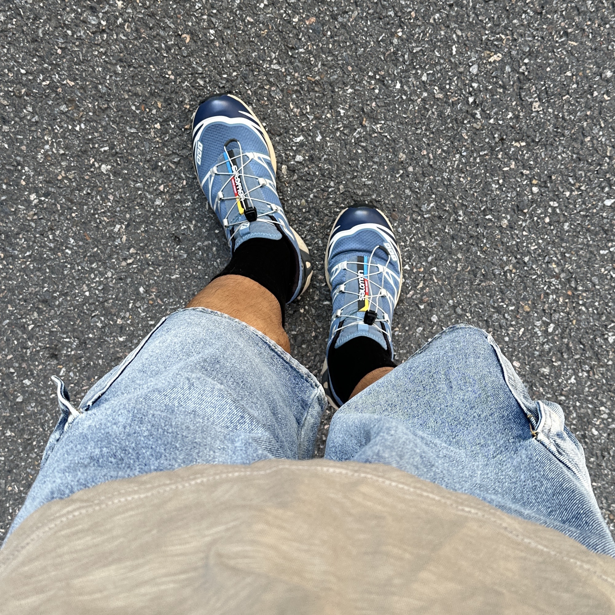 Salomon XT-6 ADV Copen Blue 착용 스타일