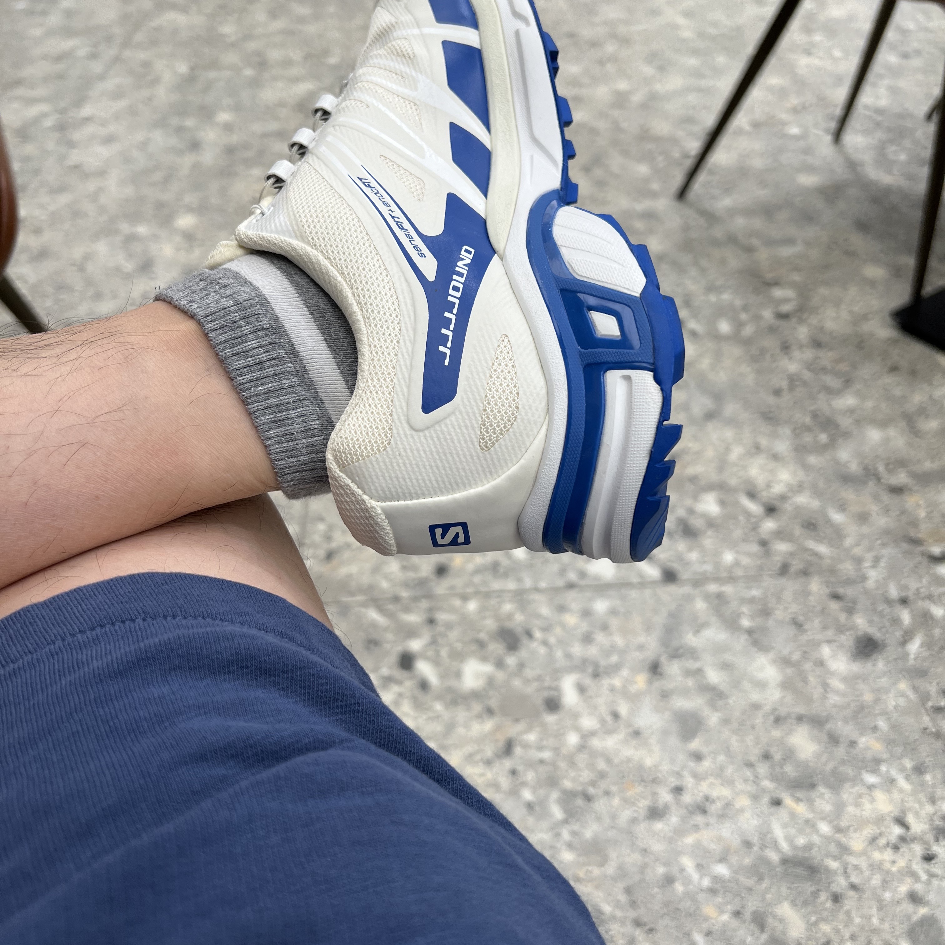 Salomon x JJJJound XT-Wings 2 White Lapis Blue 착용 스타일