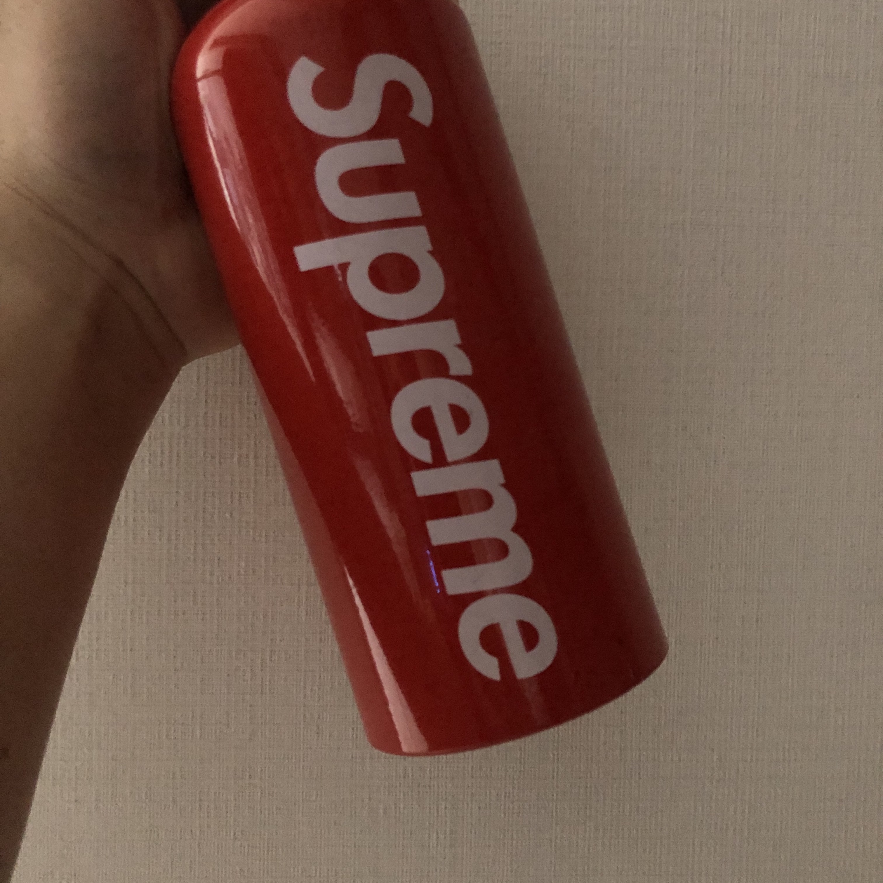 Supreme x Sigg Traveller 0.6L Water Bottle Red - 18SS 착용 스타일