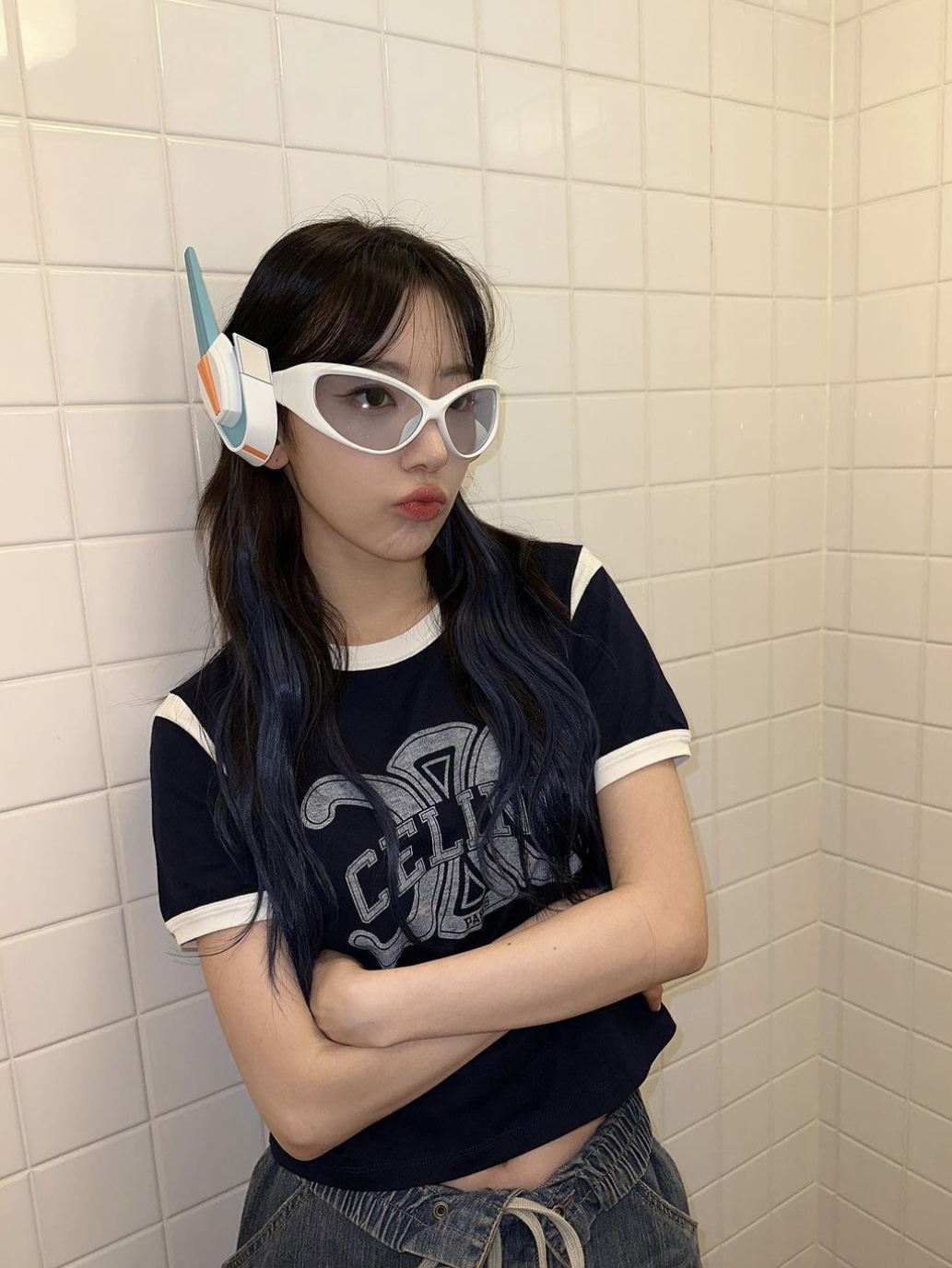 Gentle Monster x Overwatch 2 Tokki WM White 착용 스타일 - 3