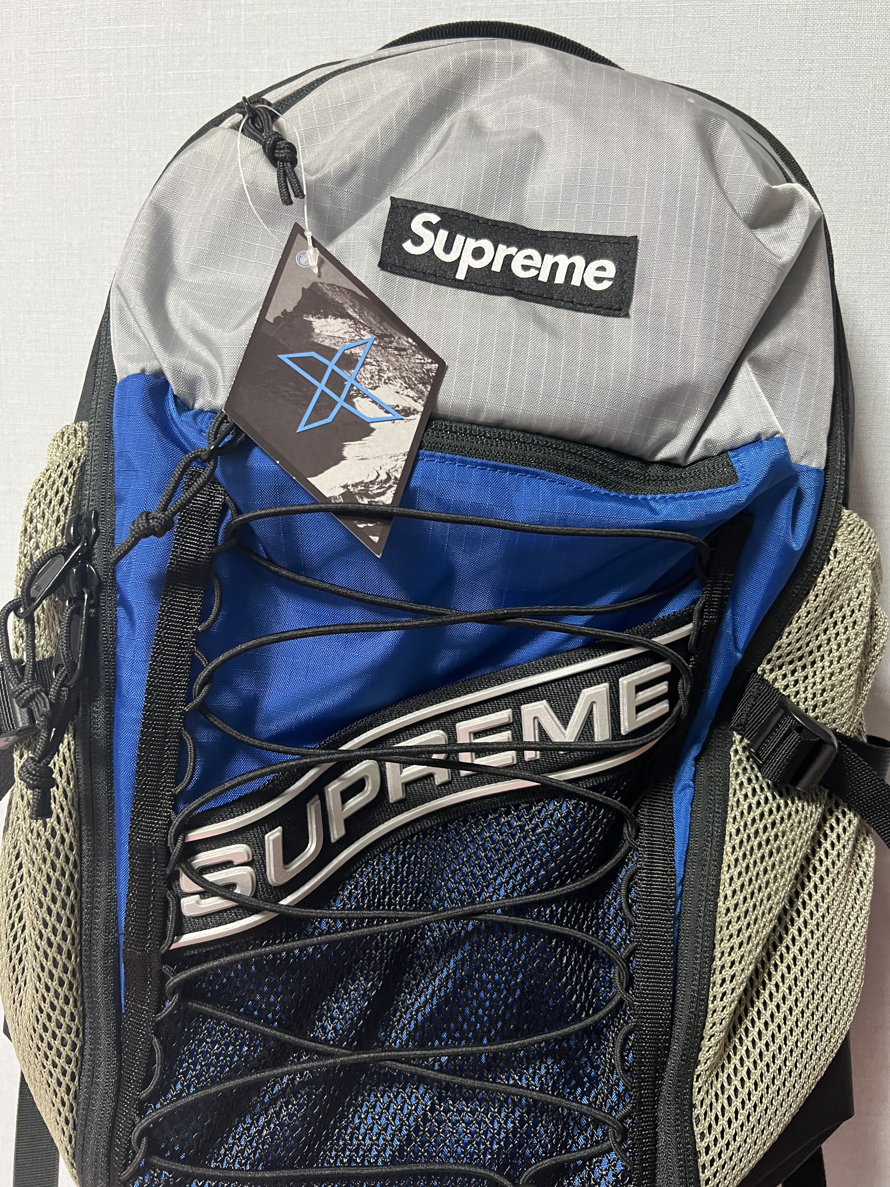 Supreme Backpack Blue - 23FW 착용 스타일