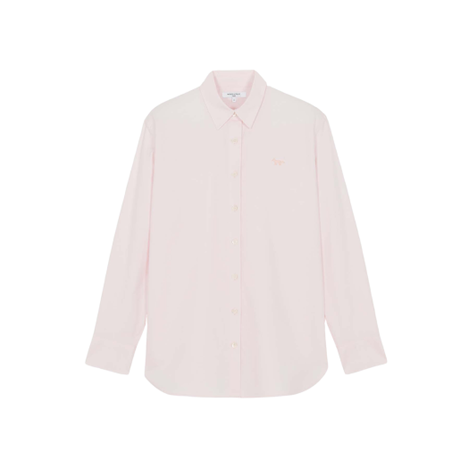 (W) 메종 키츠네 폭스 자수 클래식 셔츠 라이트 핑크