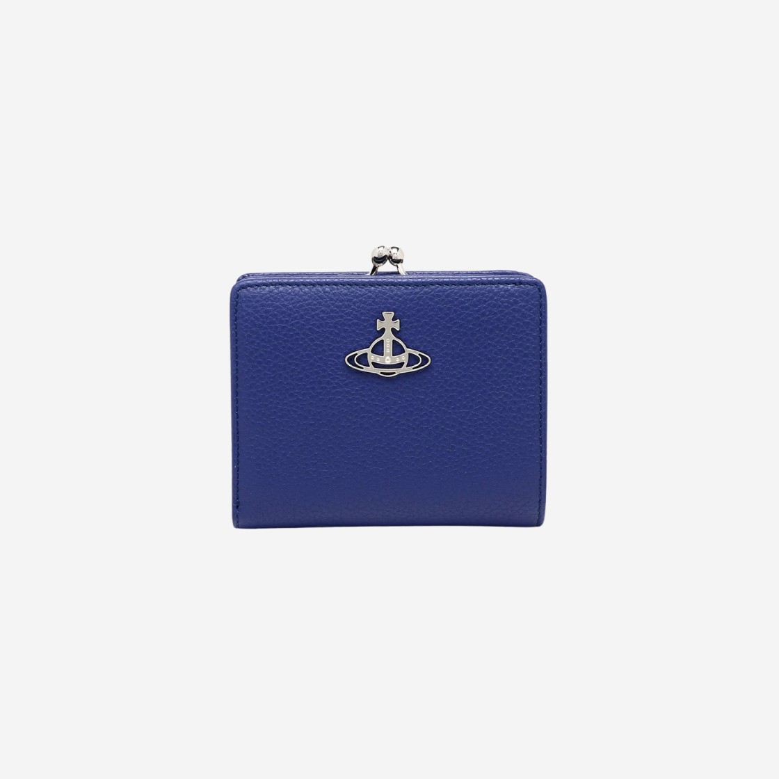 Vivienne Westwood Grain Leather Wallet with Frame Pocket Blue 상세 이미지 1