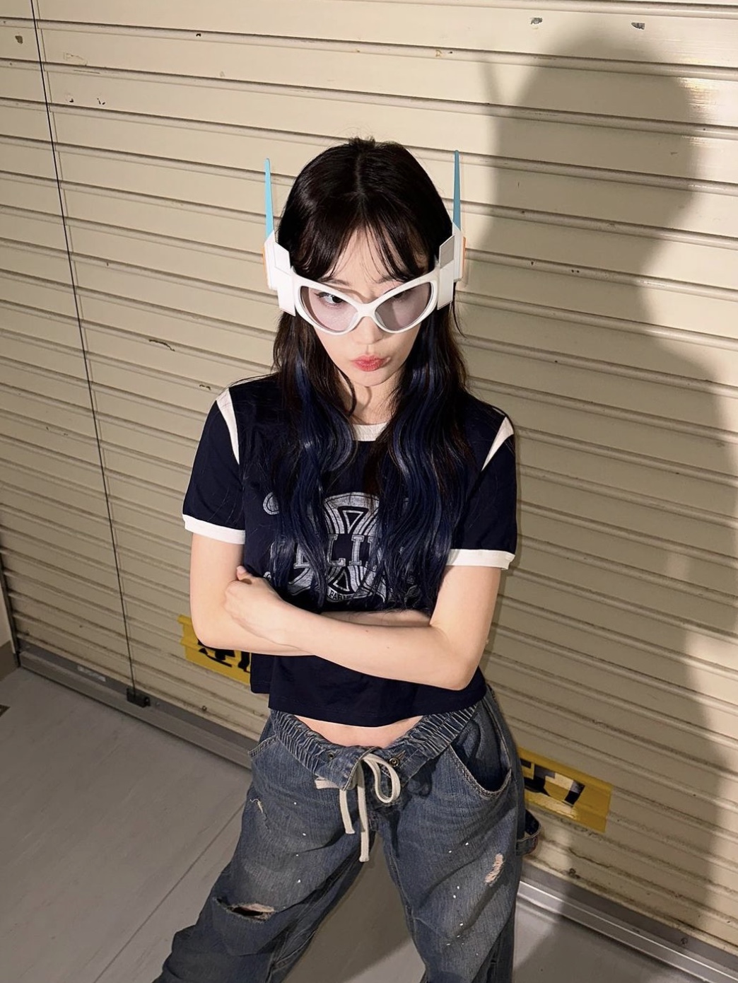 Gentle Monster x Overwatch 2 Tokki WM White 착용 스타일 - 2
