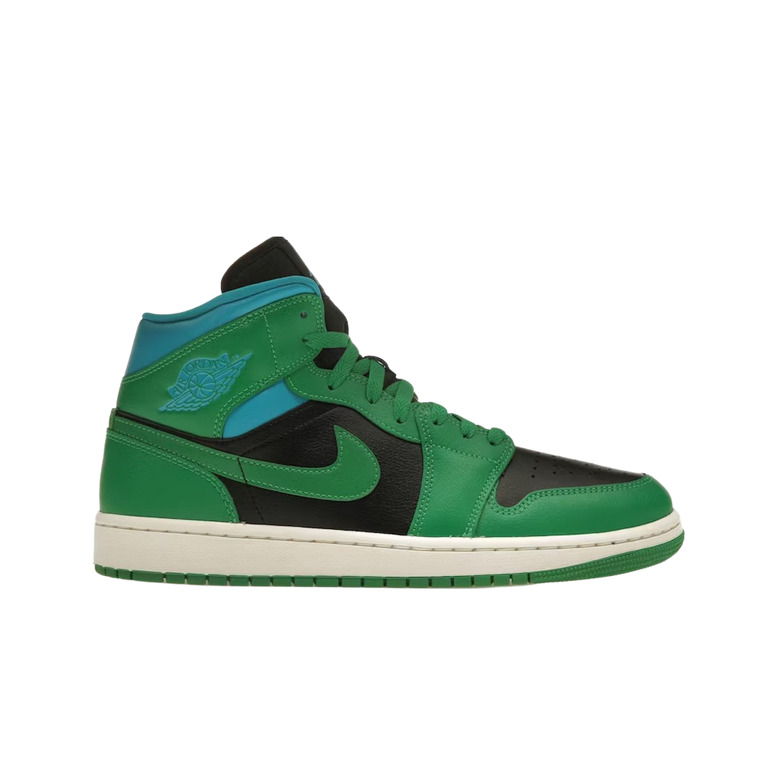 (W) 조던 1 미드 블랙 럭키 그린((W) Jordan 1 Mid Black Lucky Green)