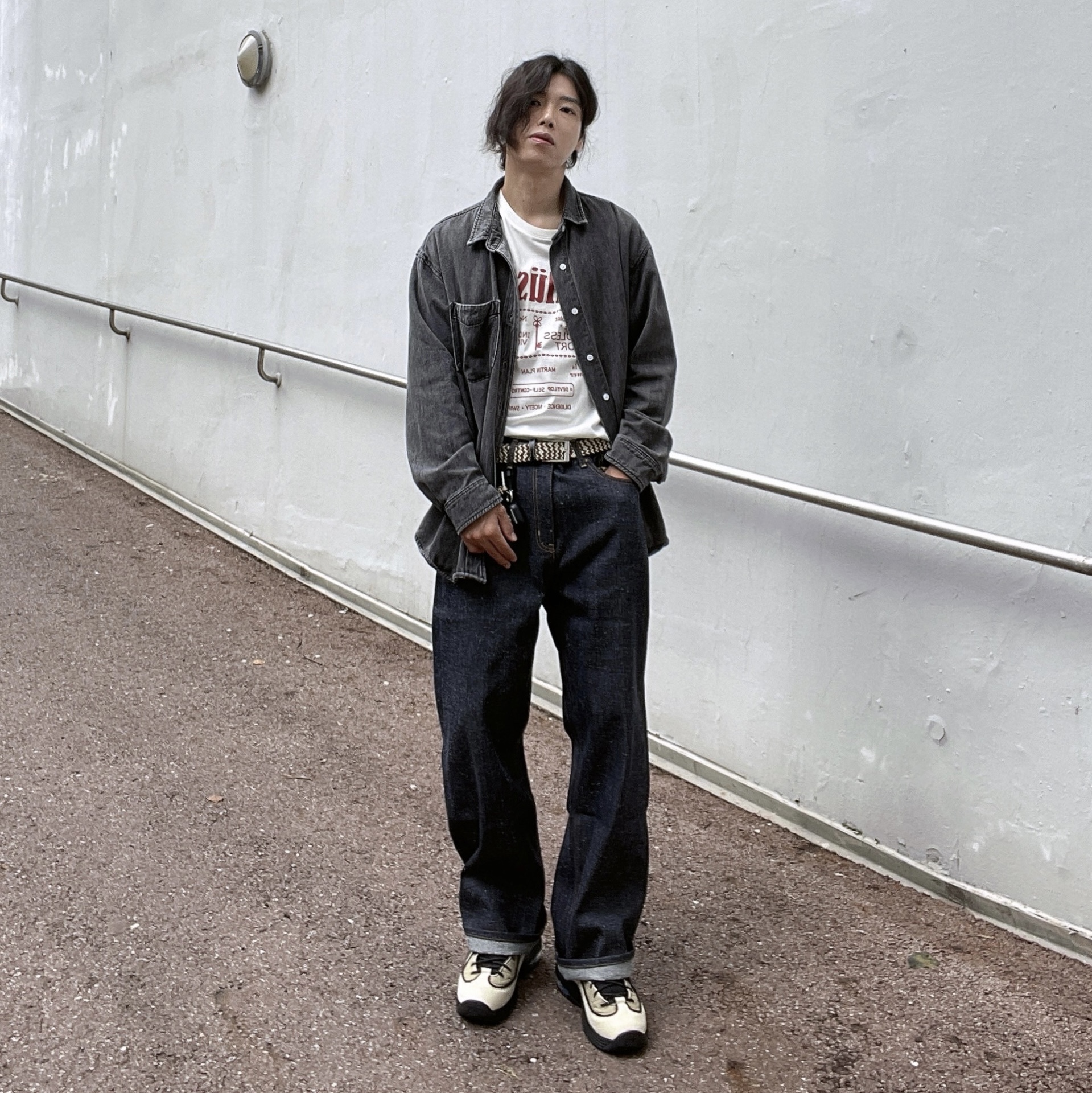 Nike x Stussy Air Penny II Rattan and Limestone 착용 스타일 - 2