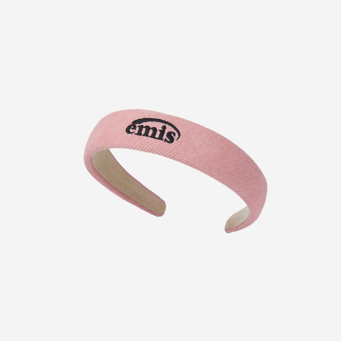 (W) Emis Corduroy Wide Hairband Pink 상세 이미지 1