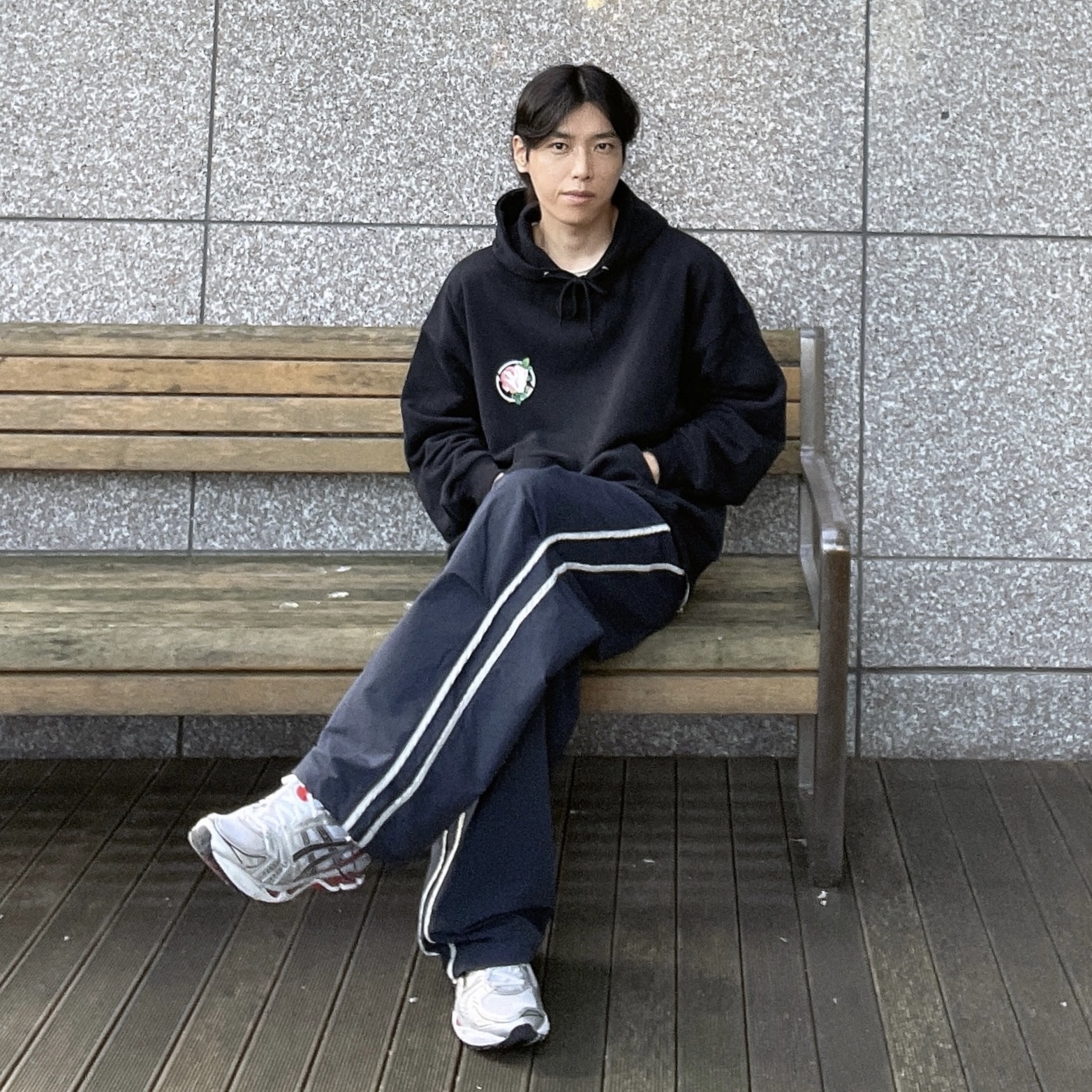 Asics Gel-Kayano 14 White Classic Red 착용 스타일 - 5