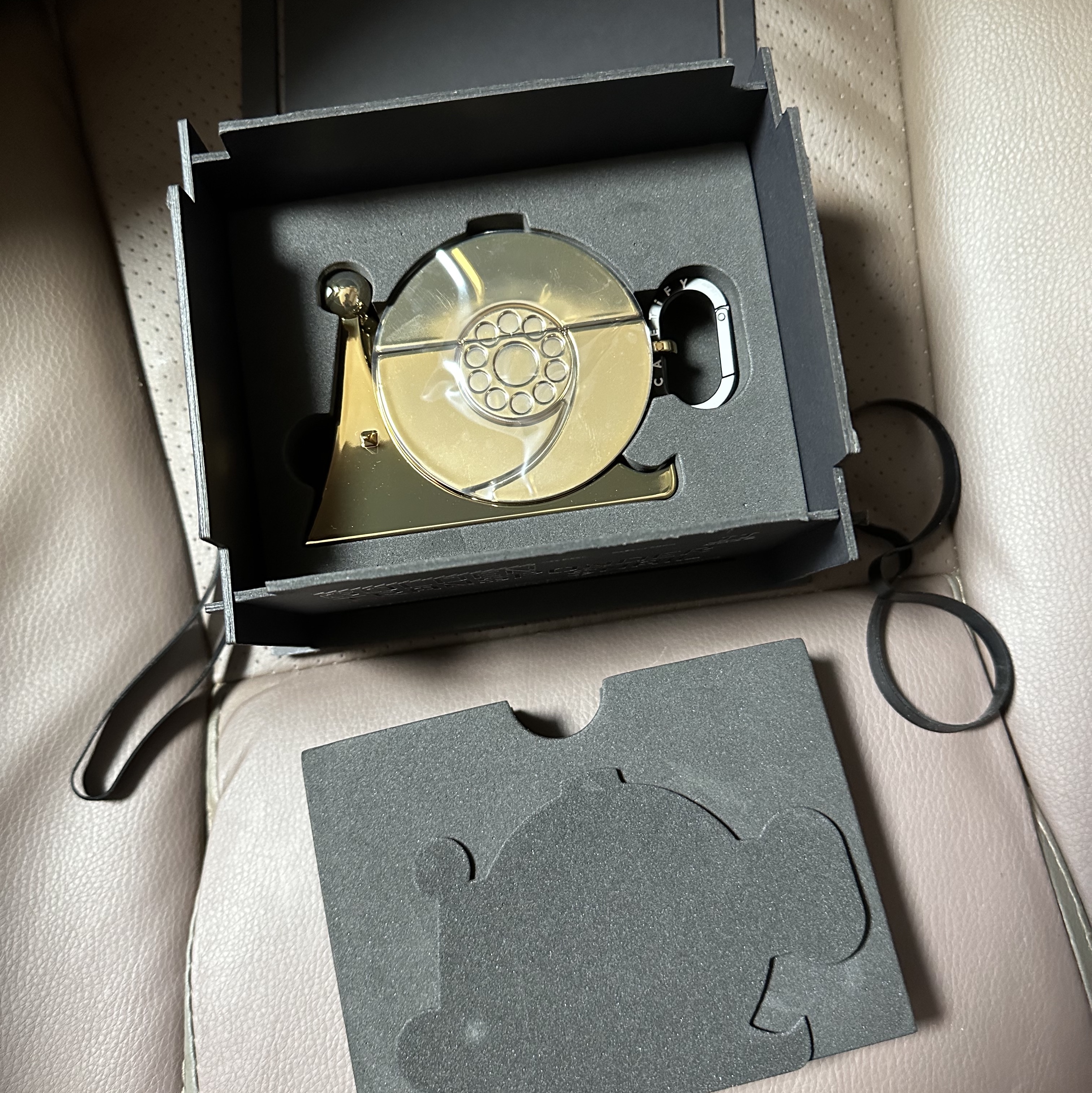 Casetify x One Piece Golden Transponder Snail 3D AirPods Pro 1st/2nd Gen Case Gold 착용 스타일 - 1
