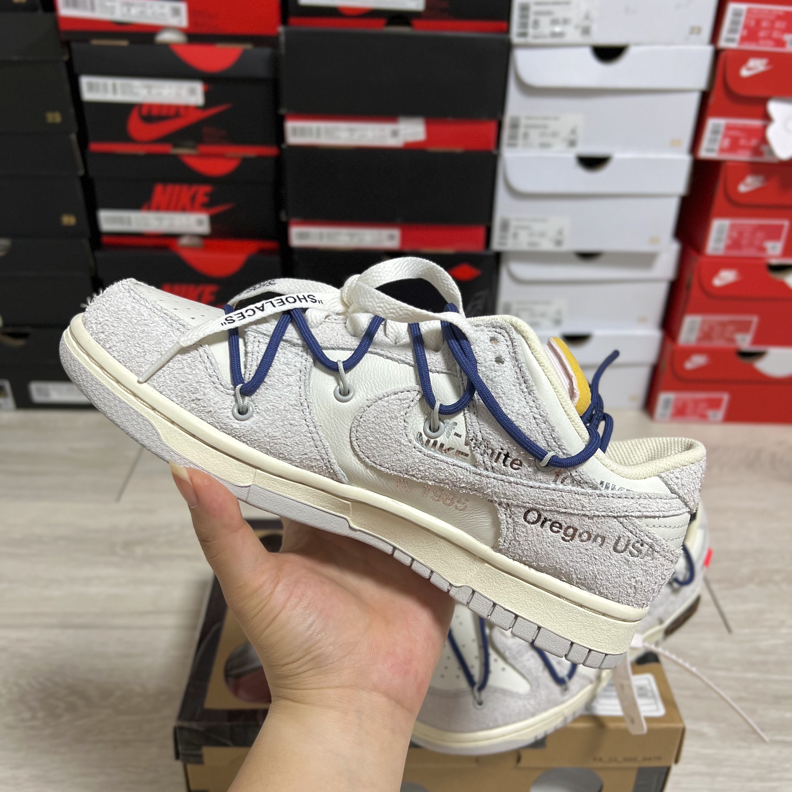 Nike x Off-White Dunk Low The 50 - Lot 18 착용 스타일 - 2