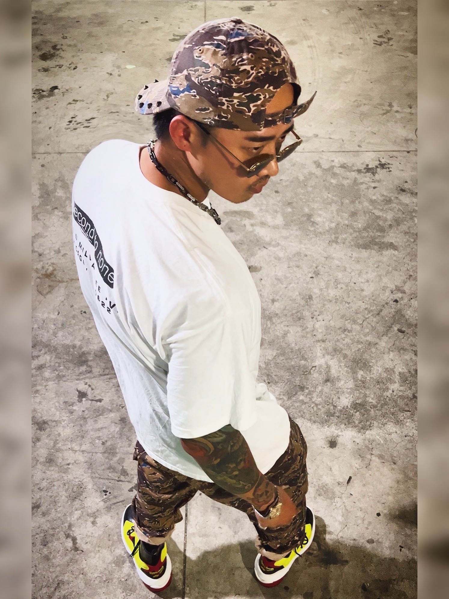 Supreme x Undercover Studded 6-Panel Brown Camo - 23SS, Supreme x Undercover Studded Cargo Pant Brown - 23SS 착용 스타일