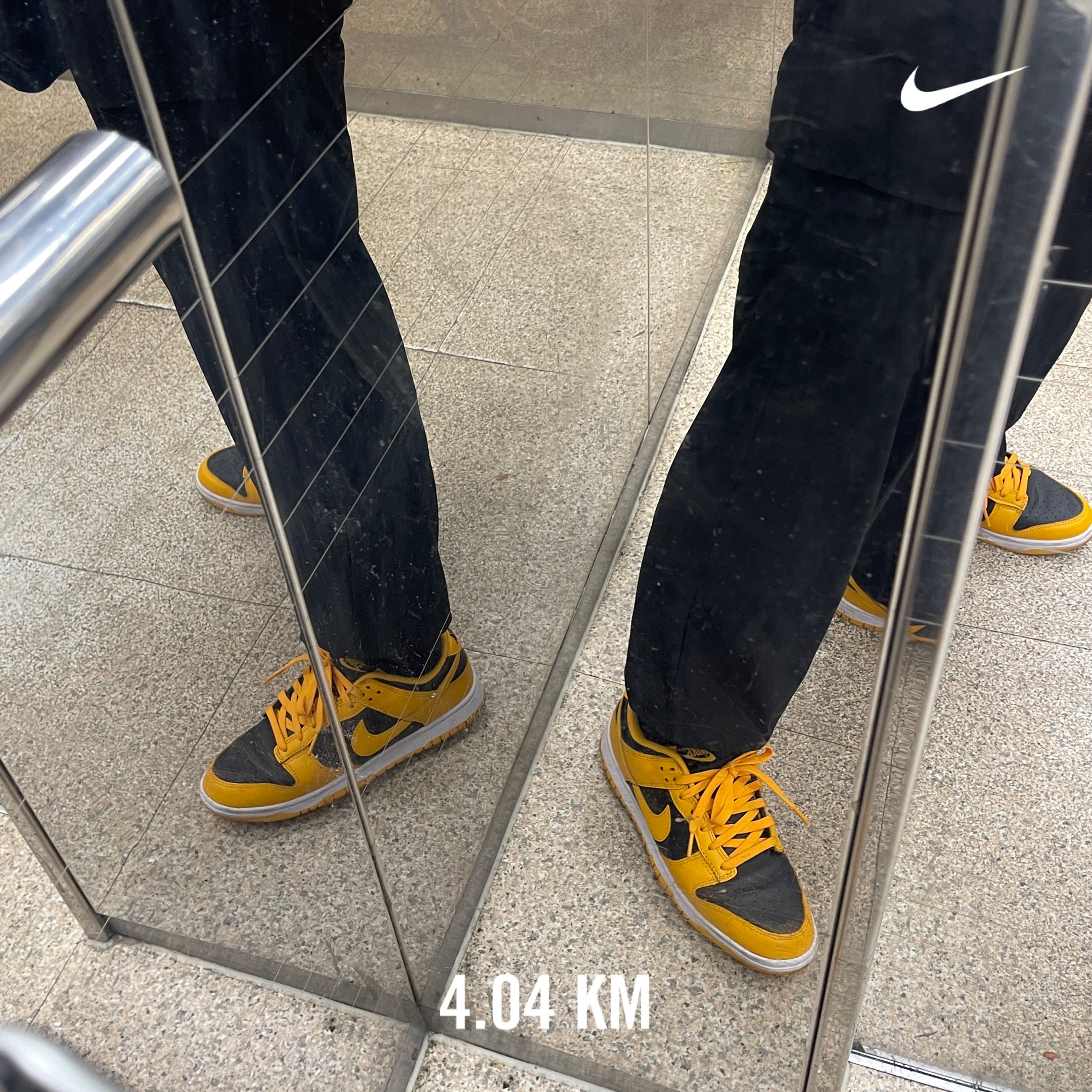 Nike Dunk Low Retro Championship Goldenrod 착용 스타일