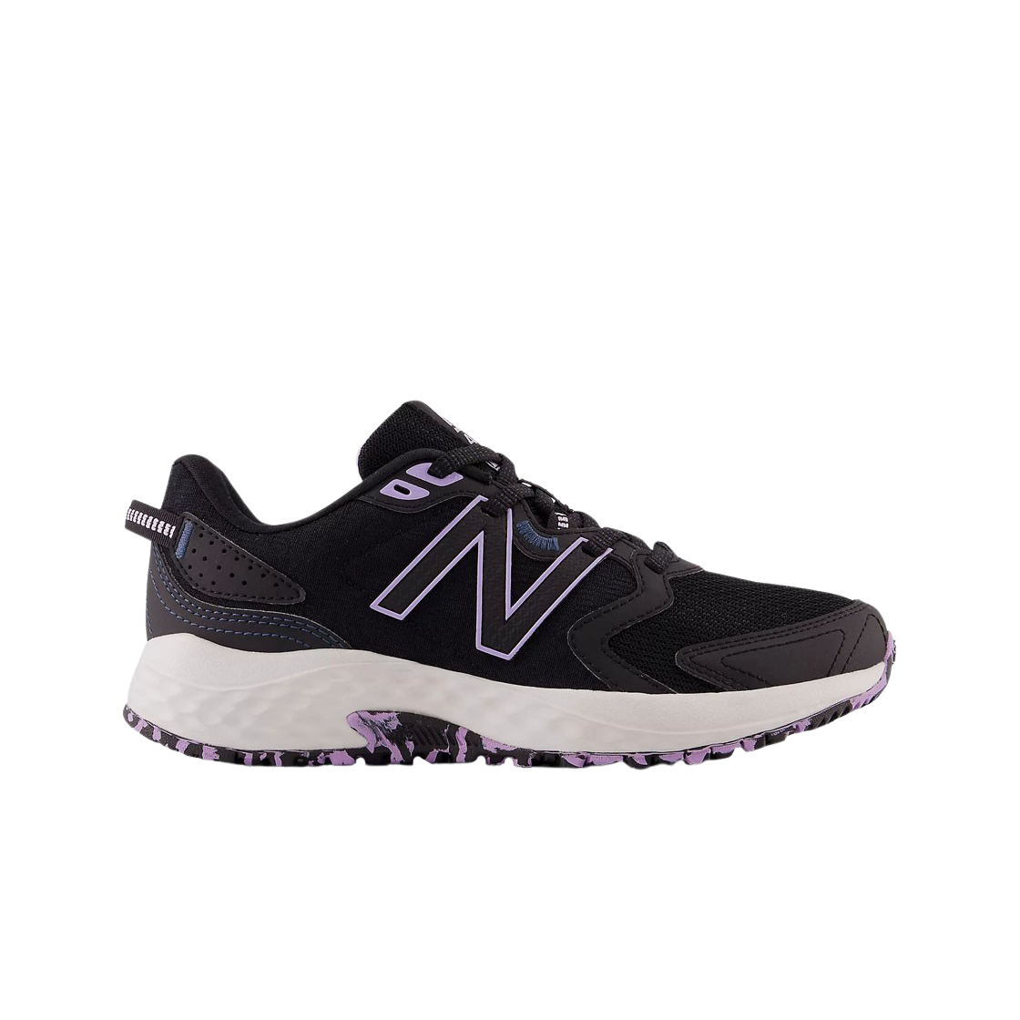 (W) 뉴발란스 410v7 블랙 라이트 퍼플 - D 와이드((W) New Balance 410v7 Black Light Purple - D Wide) - 1